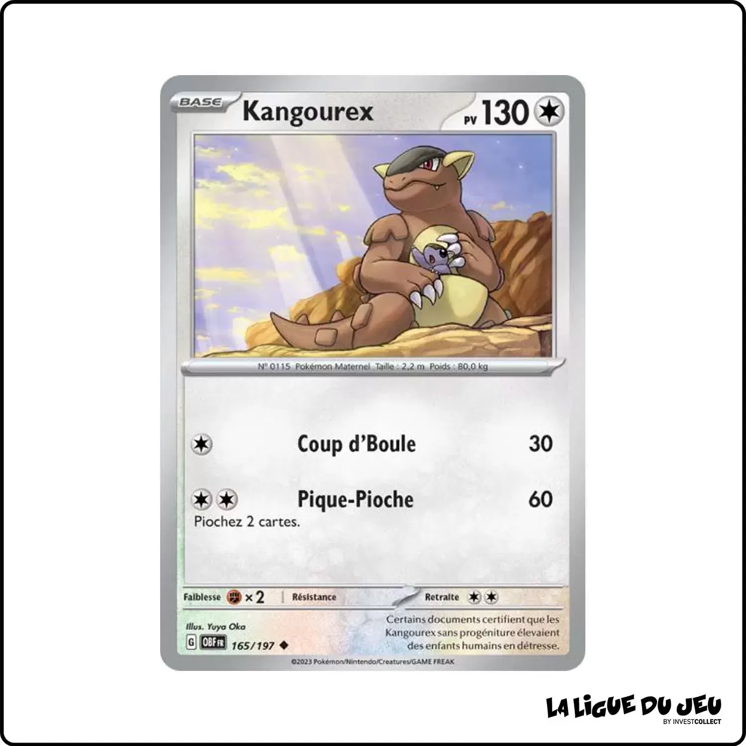 Peu commune - Pokemon - Flammes Obsidiennes - Kangourex 165/197