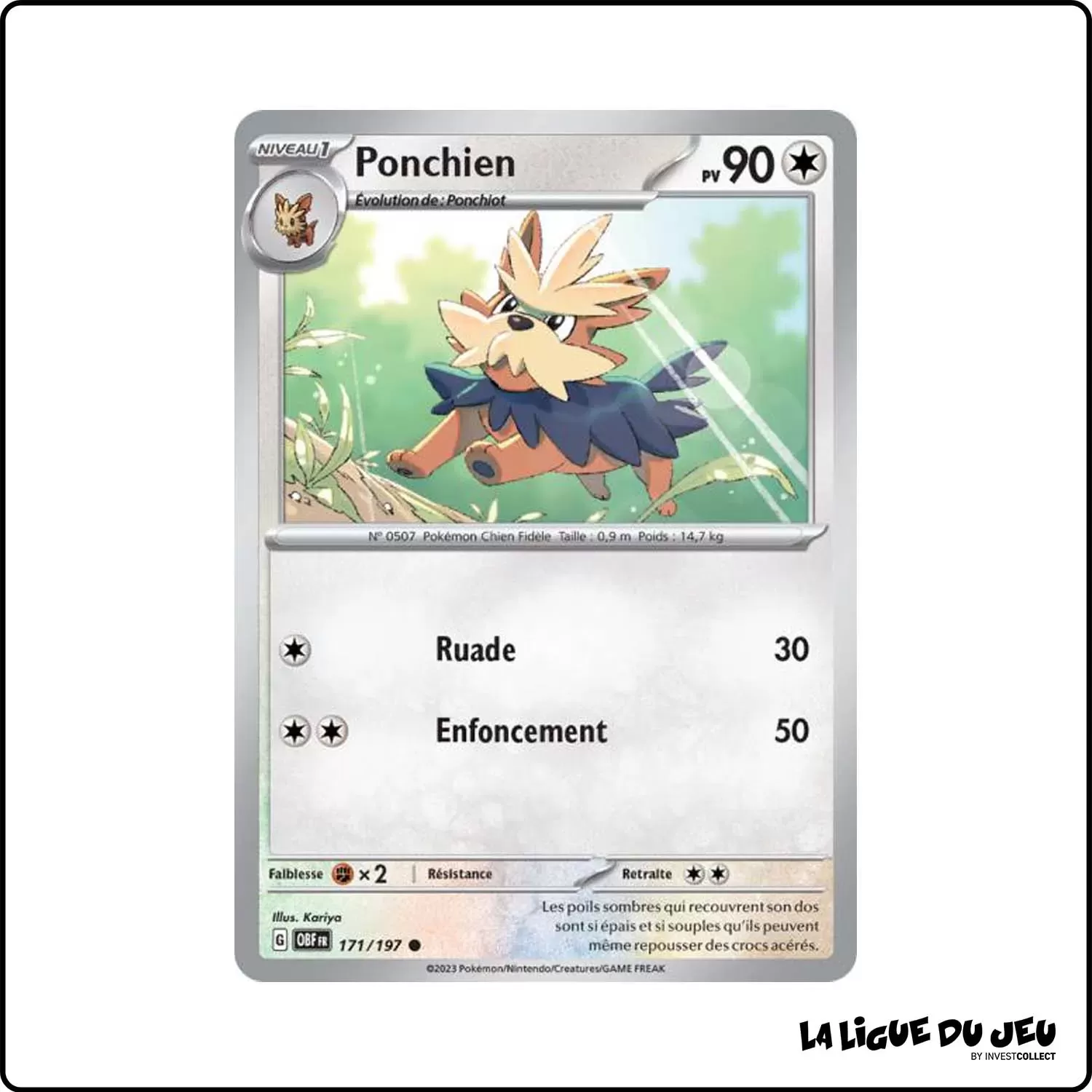 Commune - Pokemon - Flammes Obsidiennes - Ponchien 171/197