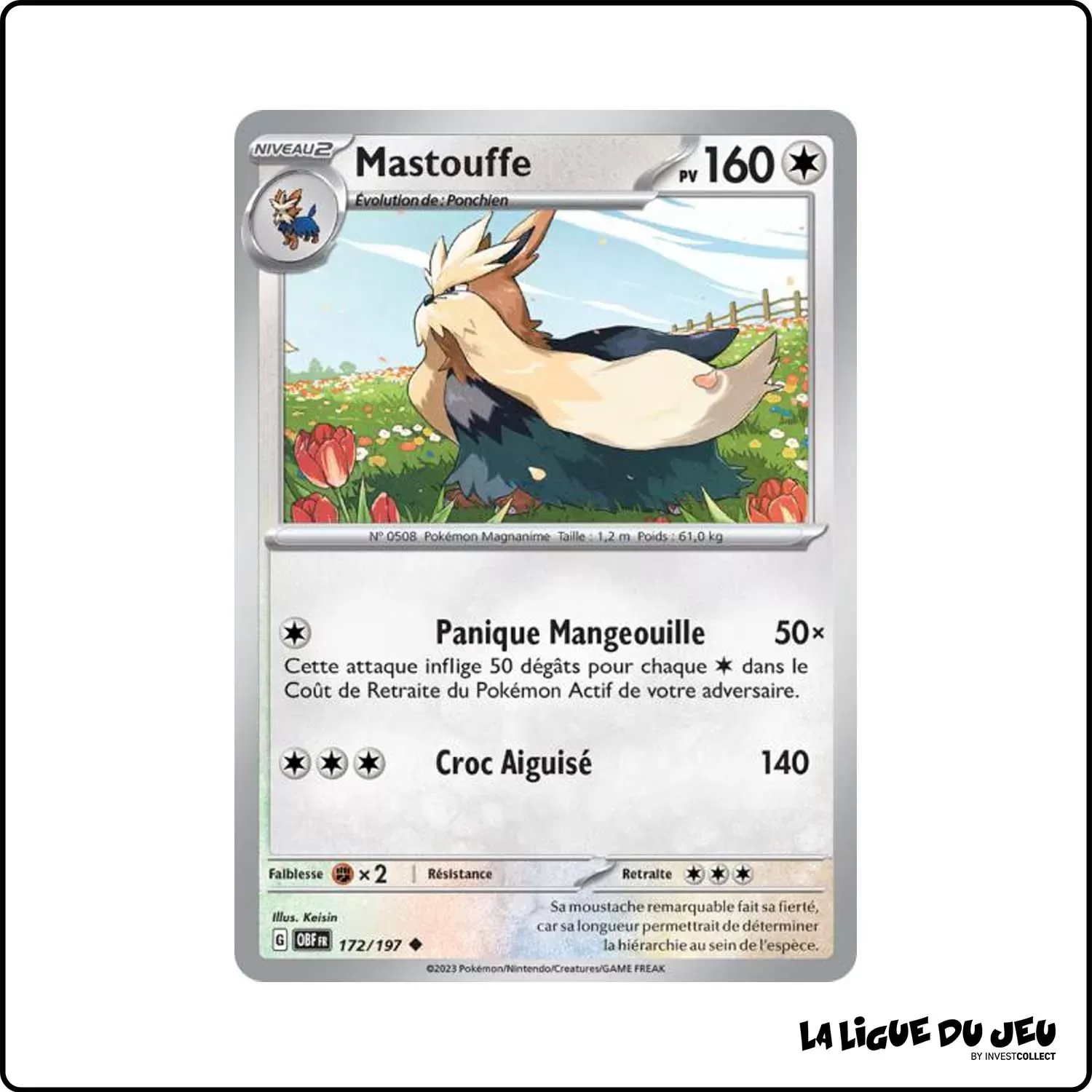 Peu commune - Pokemon - Flammes Obsidiennes - Mastouffe 172/197