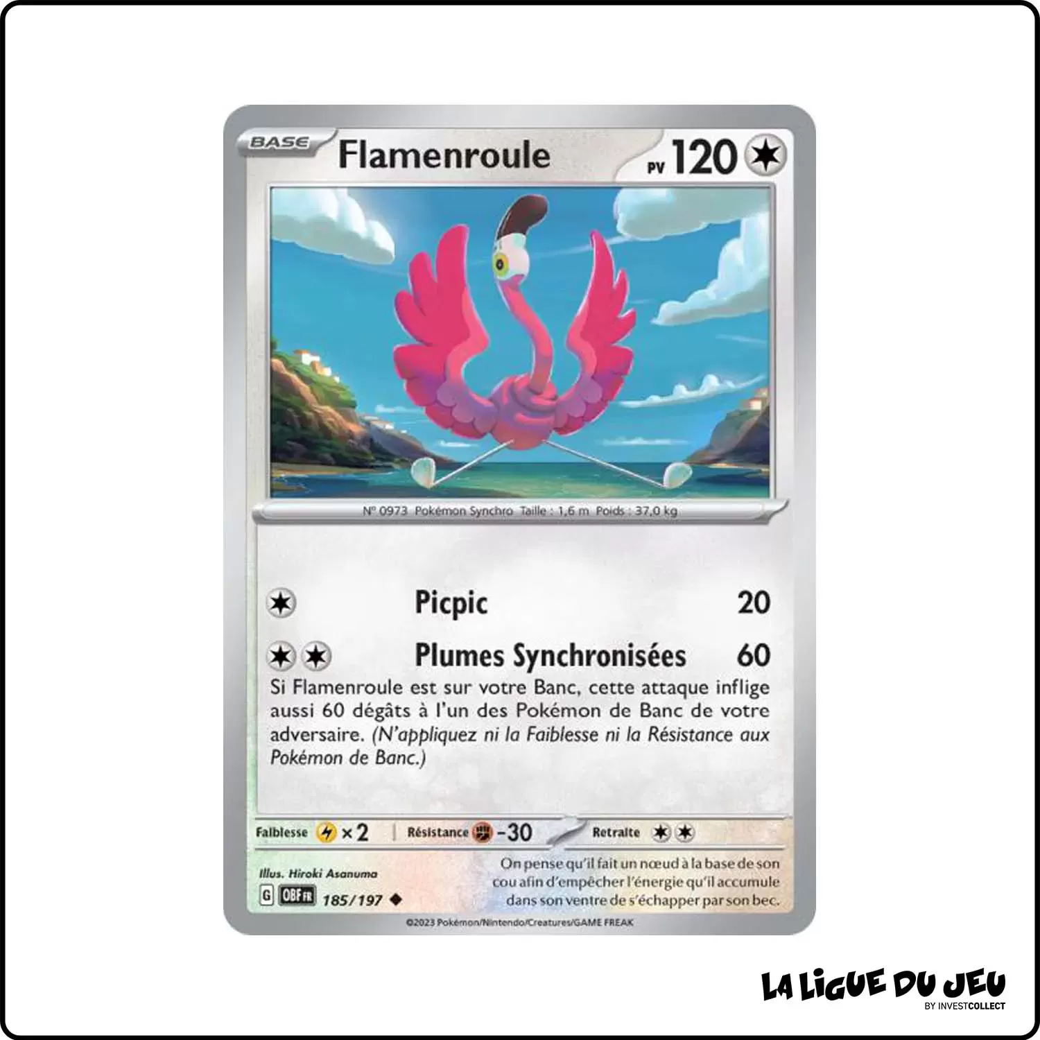 Peu commune - Pokemon - Flammes Obsidiennes - Flamenroule 185/197