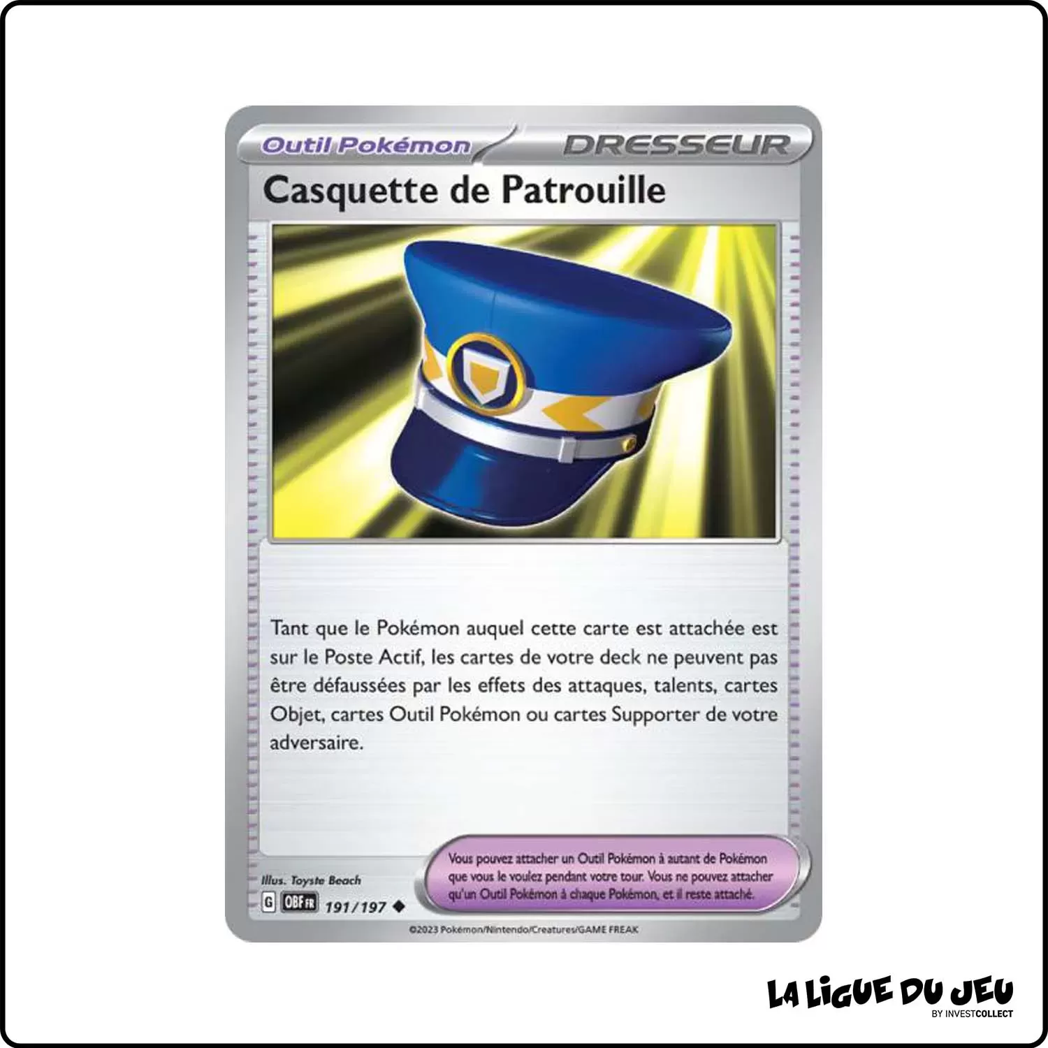 Peu commune - Pokemon - Flammes Obsidiennes - Casquette de Patrouille 191/197