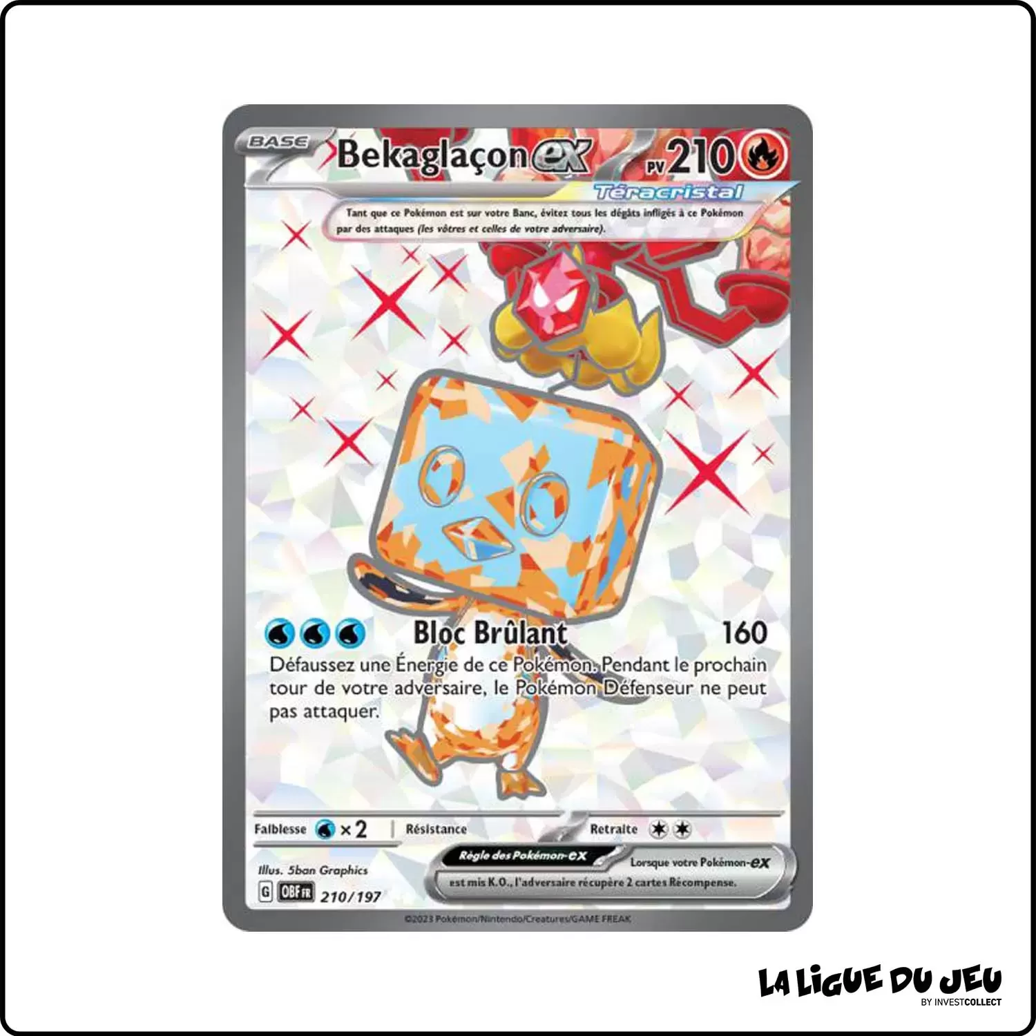 Ultra - Pokemon - Flammes Obsidiennes - Bekaglaçon-ex 210/197