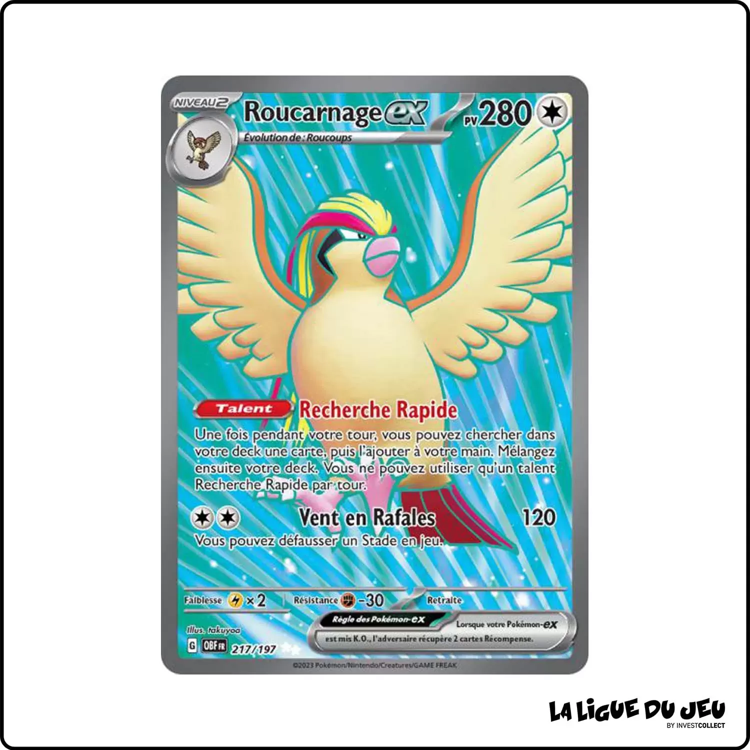 Ultra - Pokemon - Flammes Obsidiennes - Roucarnage-ex 217/197