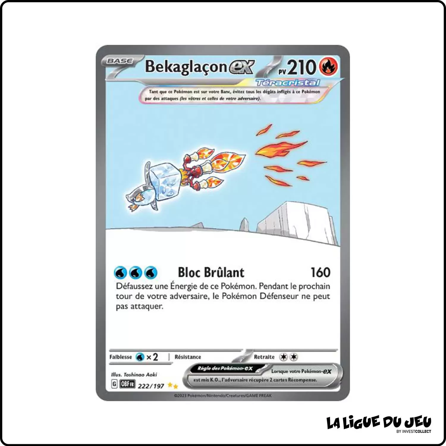 ISR - Pokemon - Flammes Obsidiennes - Bekaglaçon-ex 222/197