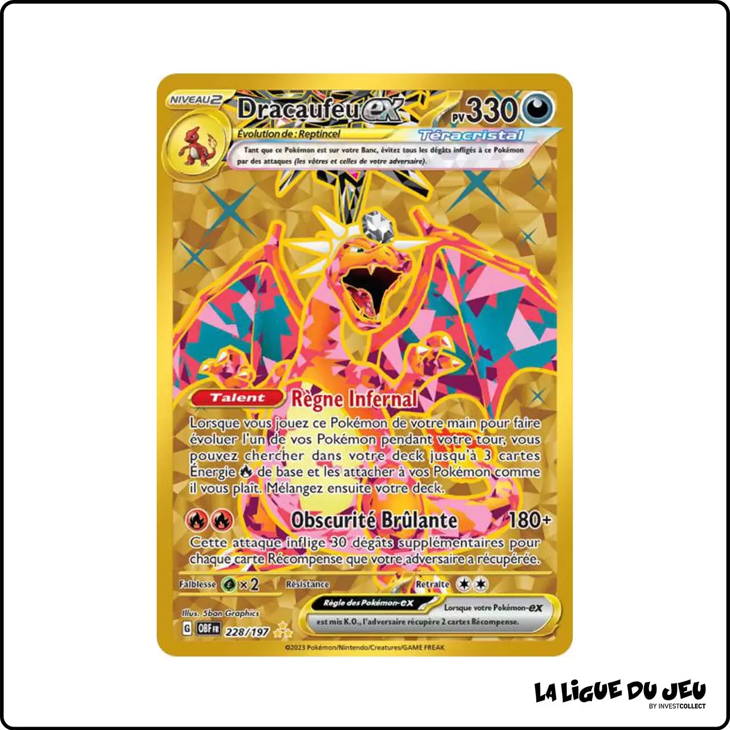 Secrete - Pokemon - Flammes Obsidiennes - Dracaufeu-ex 228/197