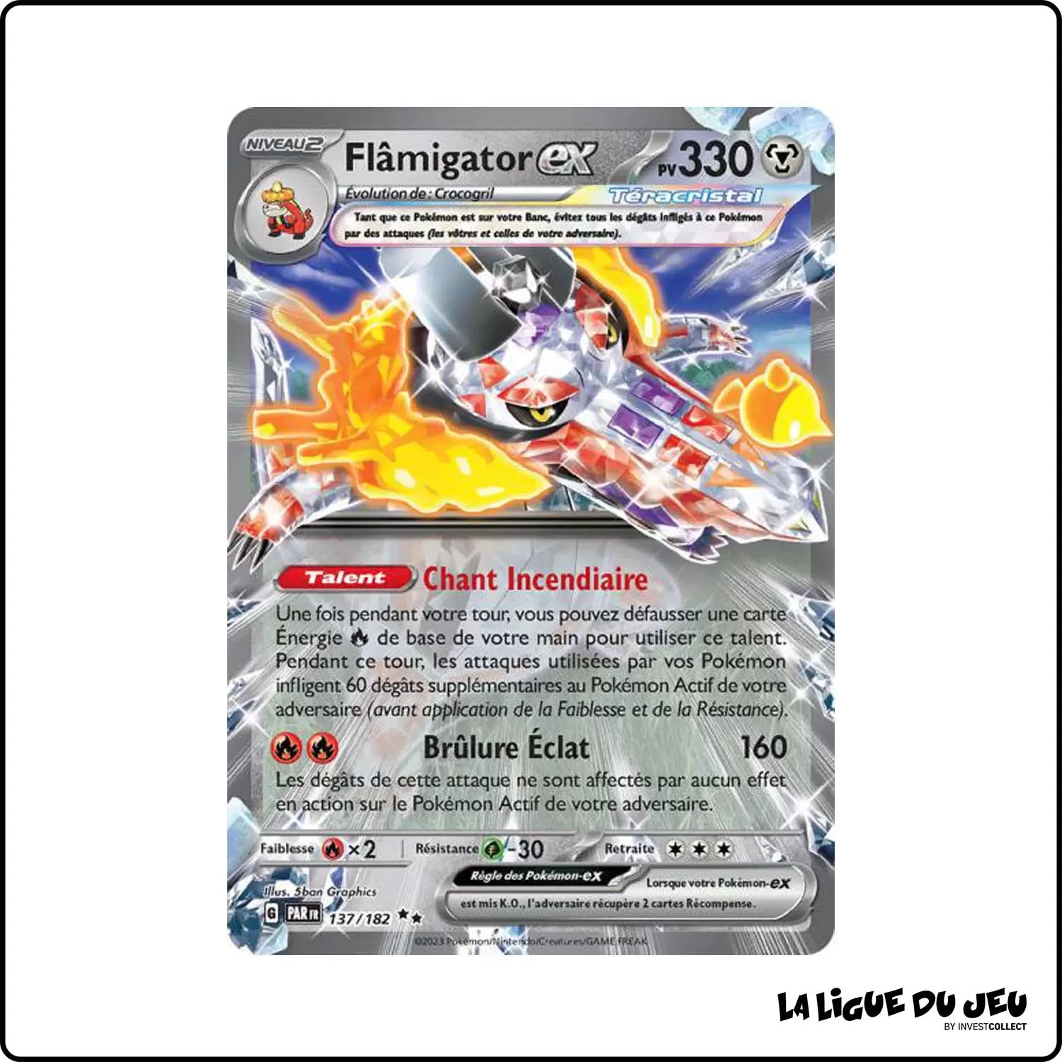 Secrete - Pokemon - Faille Paradoxe - Flâmigator-ex 137/182