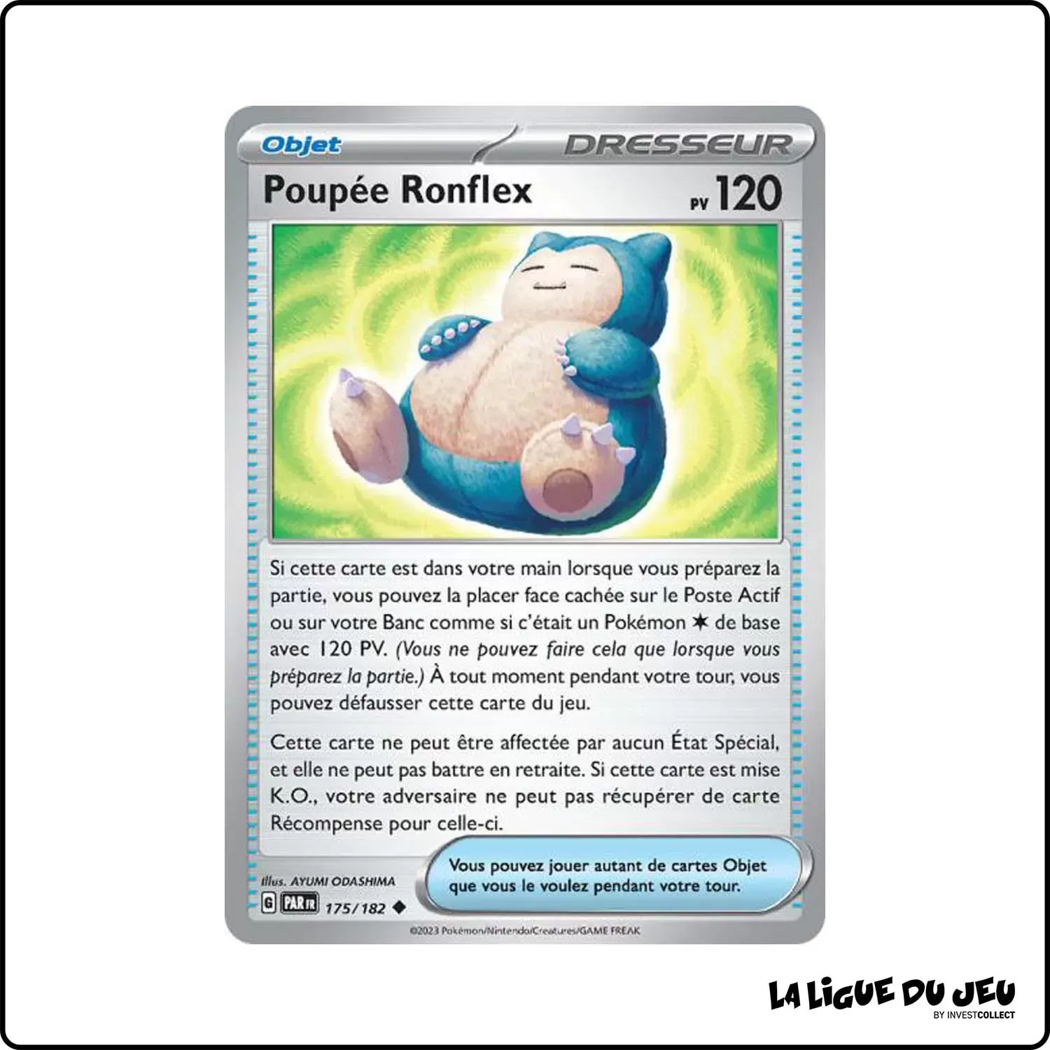 Peu commune - Pokemon - Faille Paradoxe - Poupée Ronflex 175/182