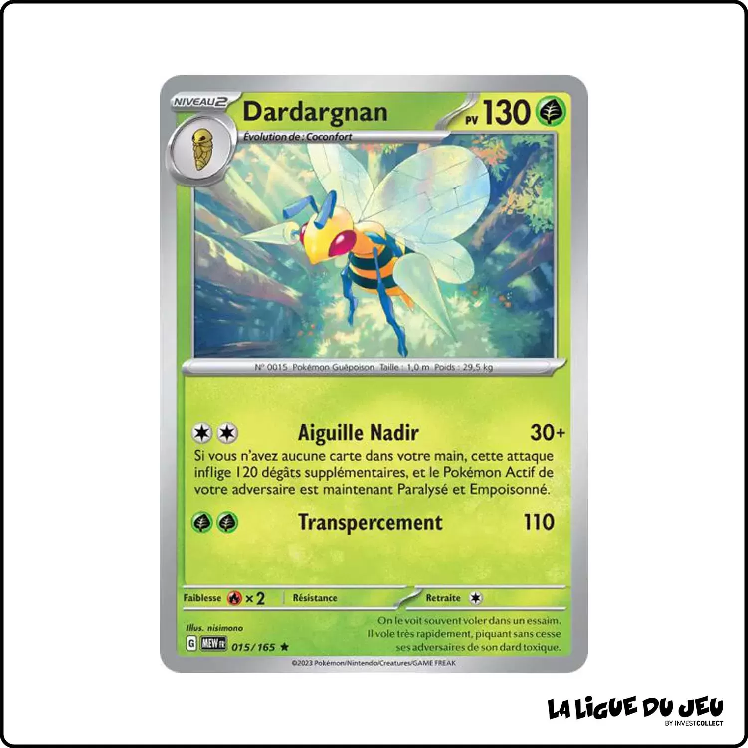 Rare - Pokemon - 151 - Dardargnan 15/165