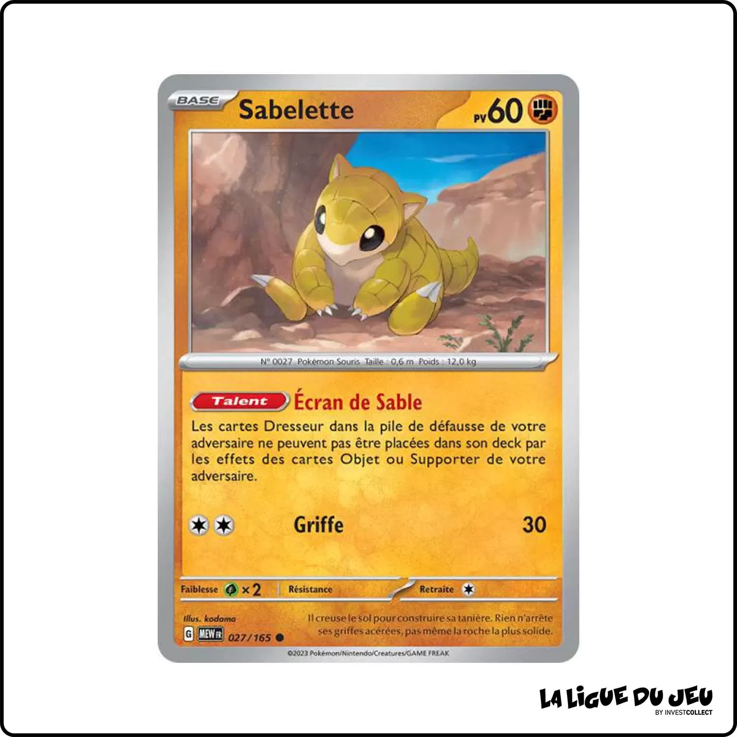 Commune - Pokemon - 151 - Sabelette 27/165