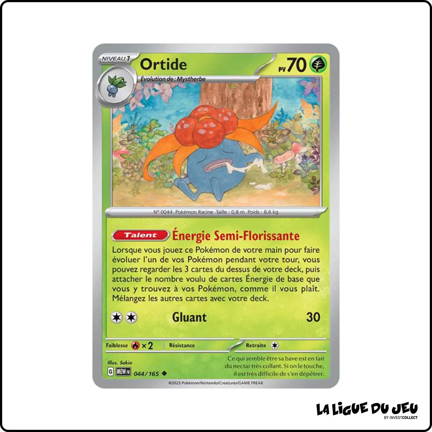 Peu commune - Pokemon - 151 - Ortide 44/165