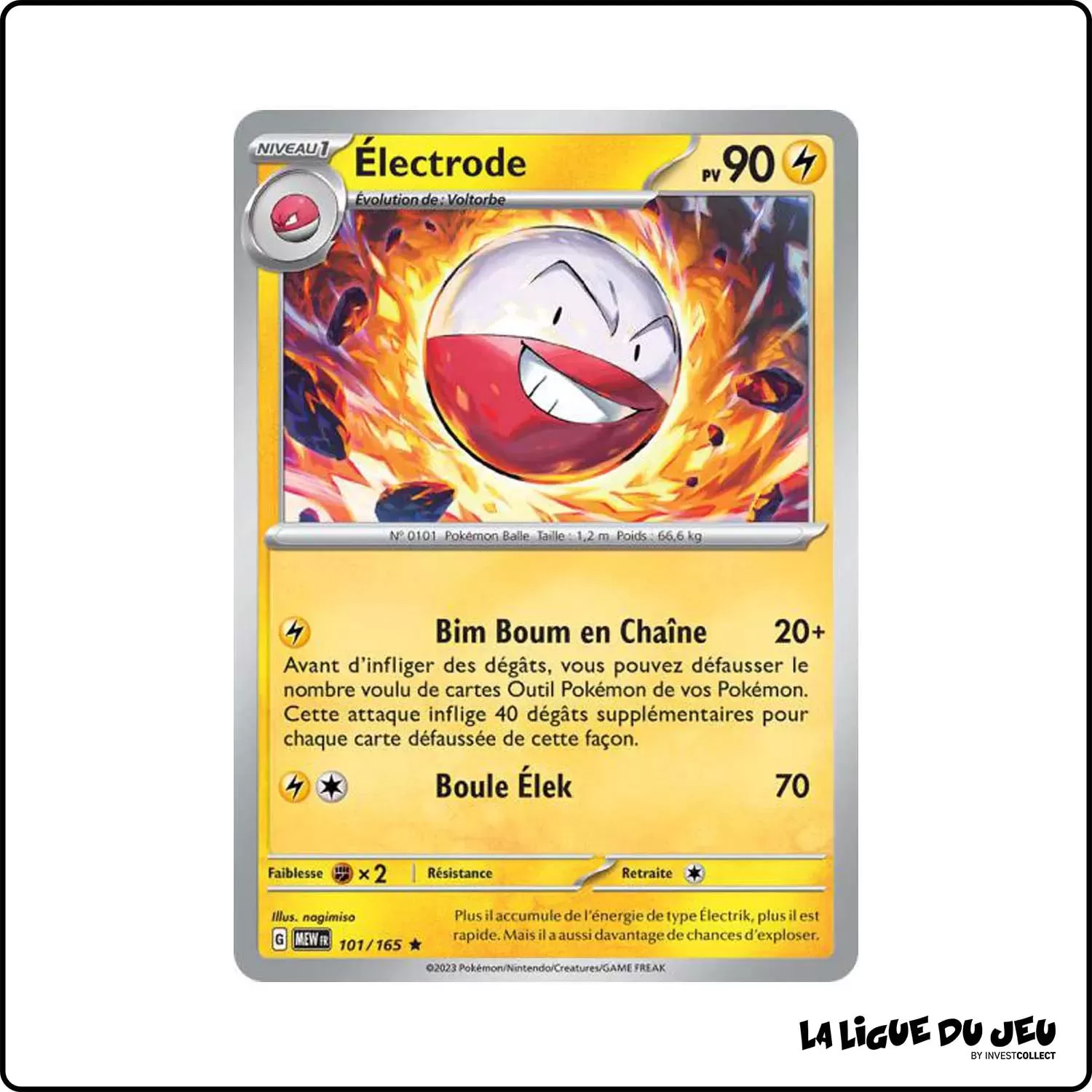 Rare - Pokemon - 151 - Électrode 101/165