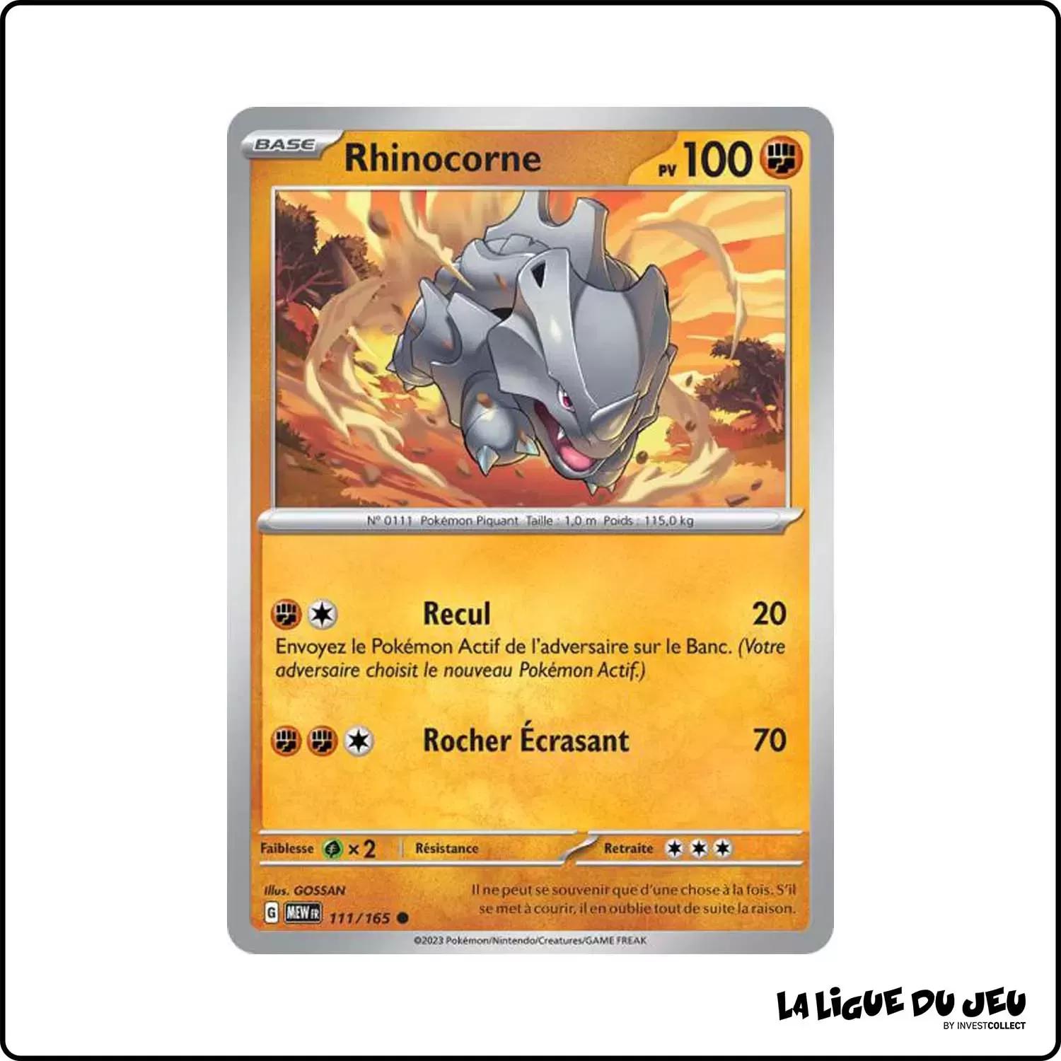 Commune - Pokemon - 151 - Rhinocorne 111/165