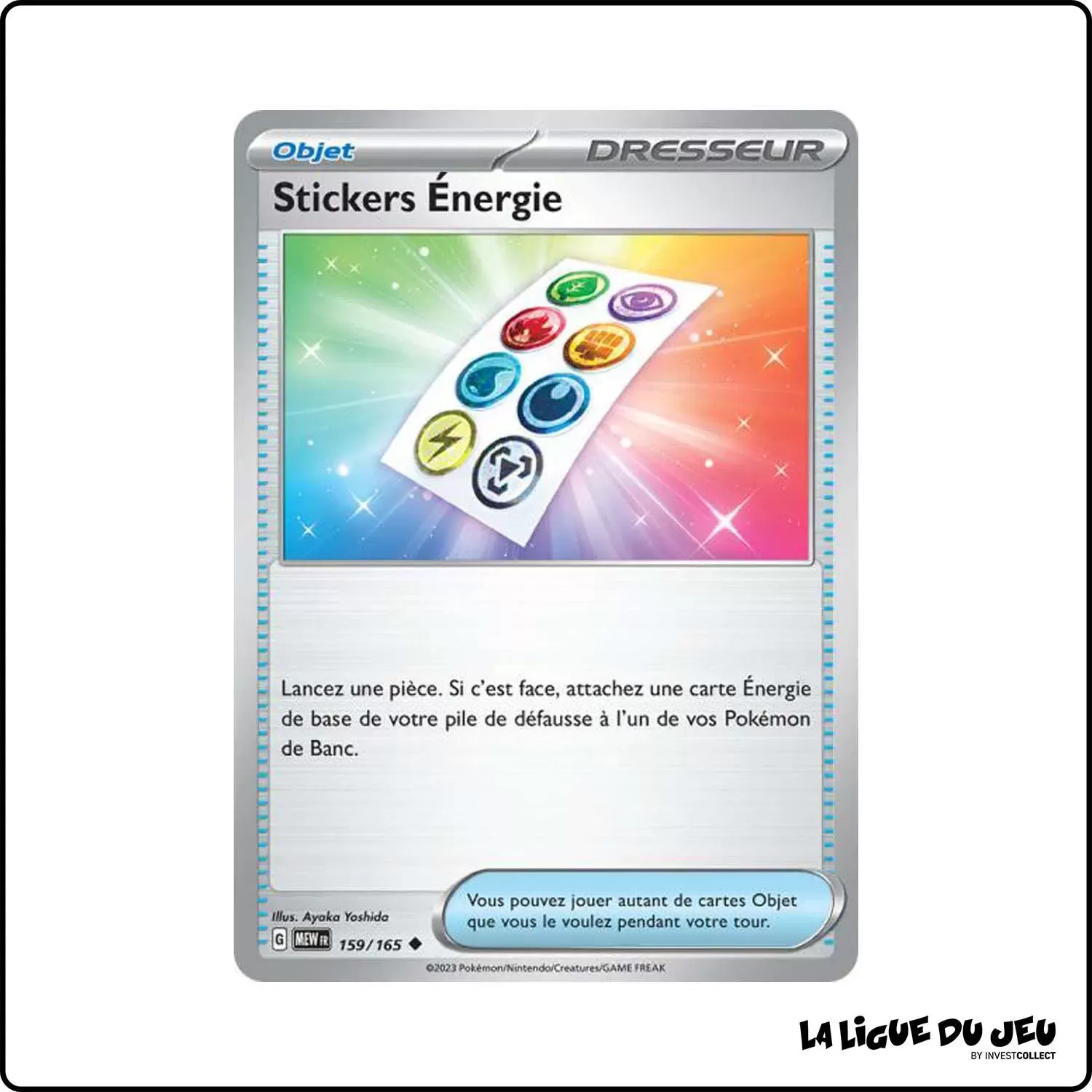 Peu commune - Pokemon - 151 - Stickers Énergie 159/165