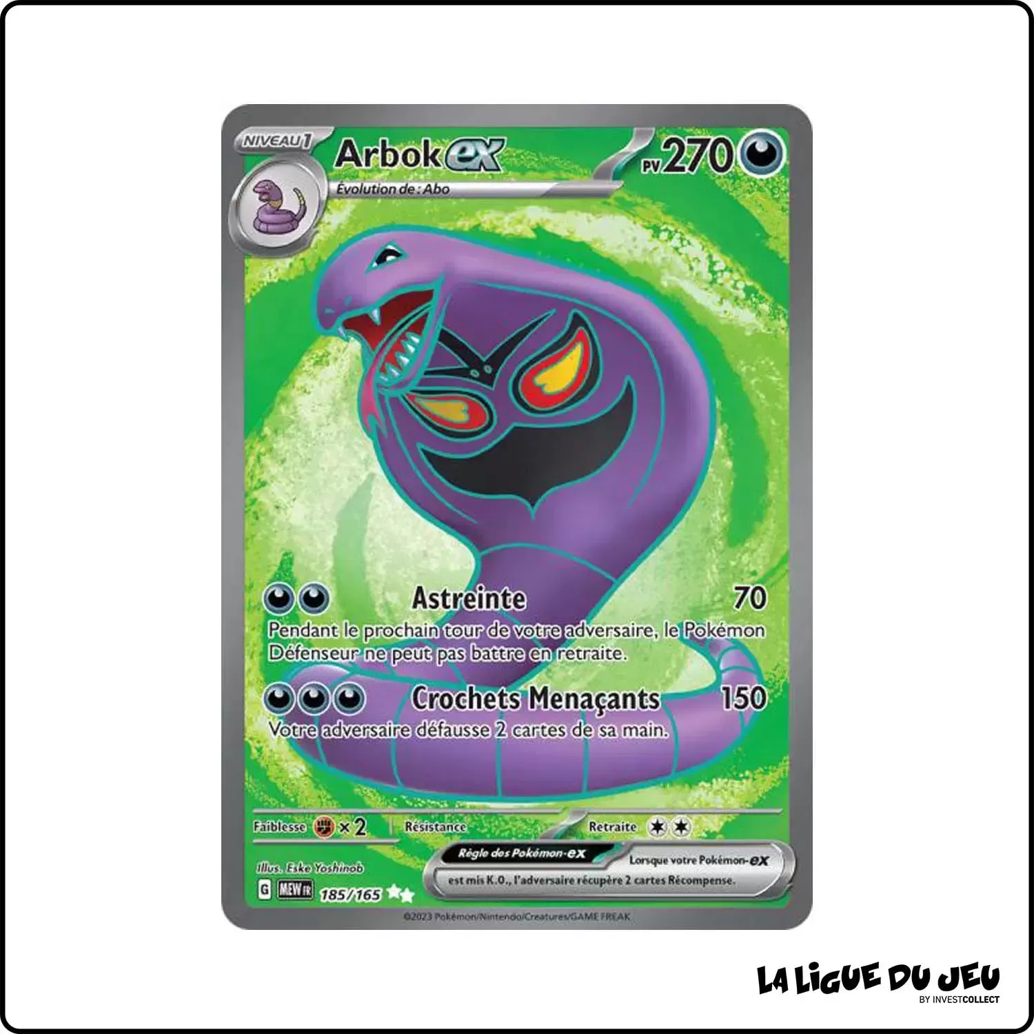 Ultra - Pokemon - 151 - Arbok-ex 185/165