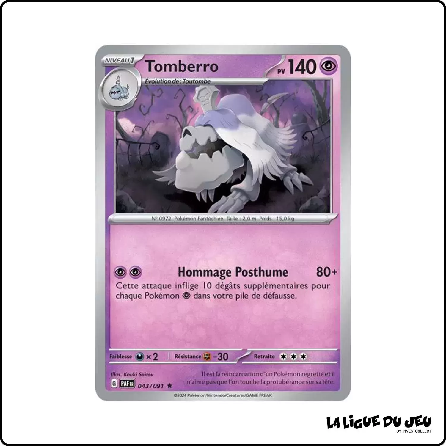 Rare - Pokemon - Destinées de Paldea - Tomberro 43/91