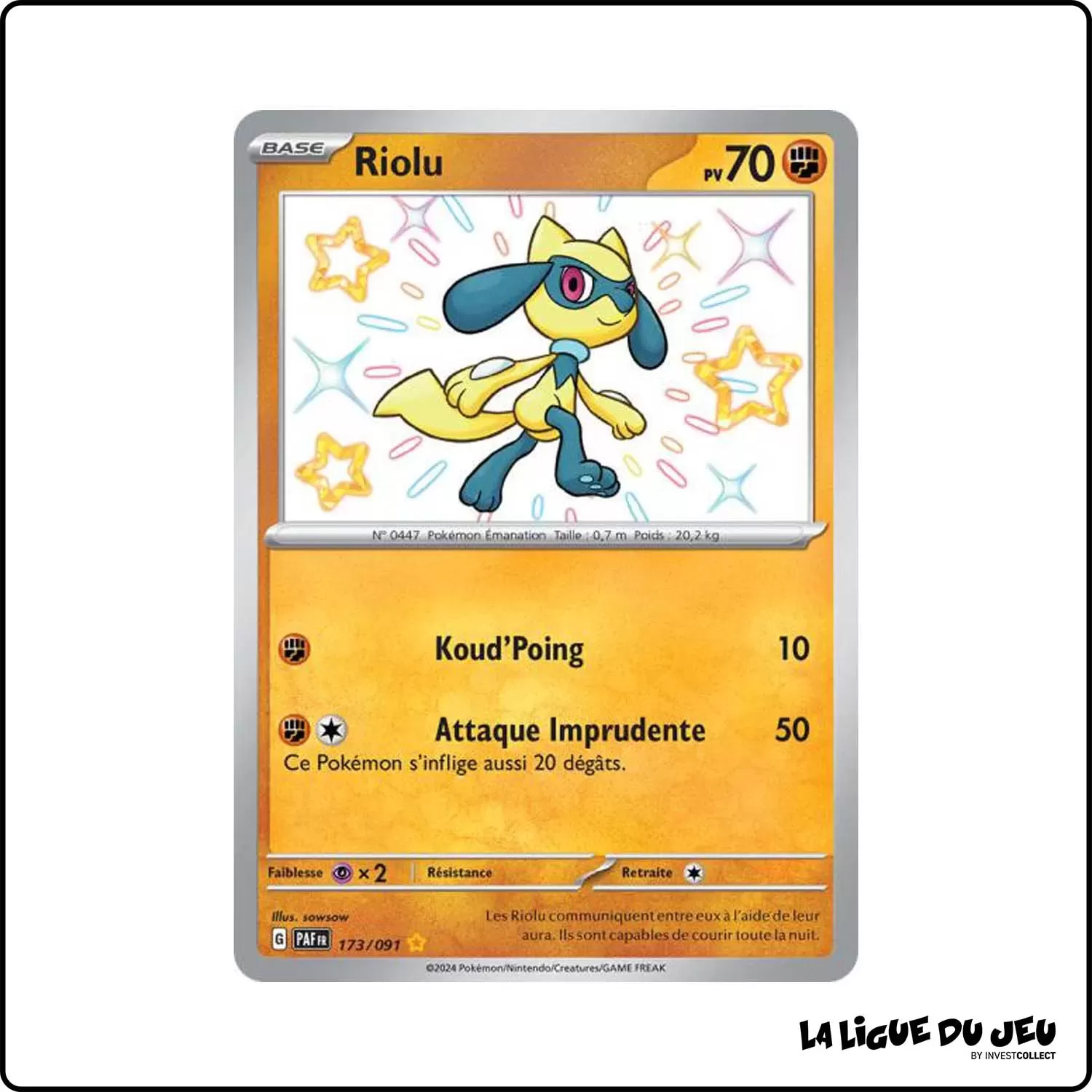 Ultra - Pokemon - Destinées de Paldea - Riolu 173/91