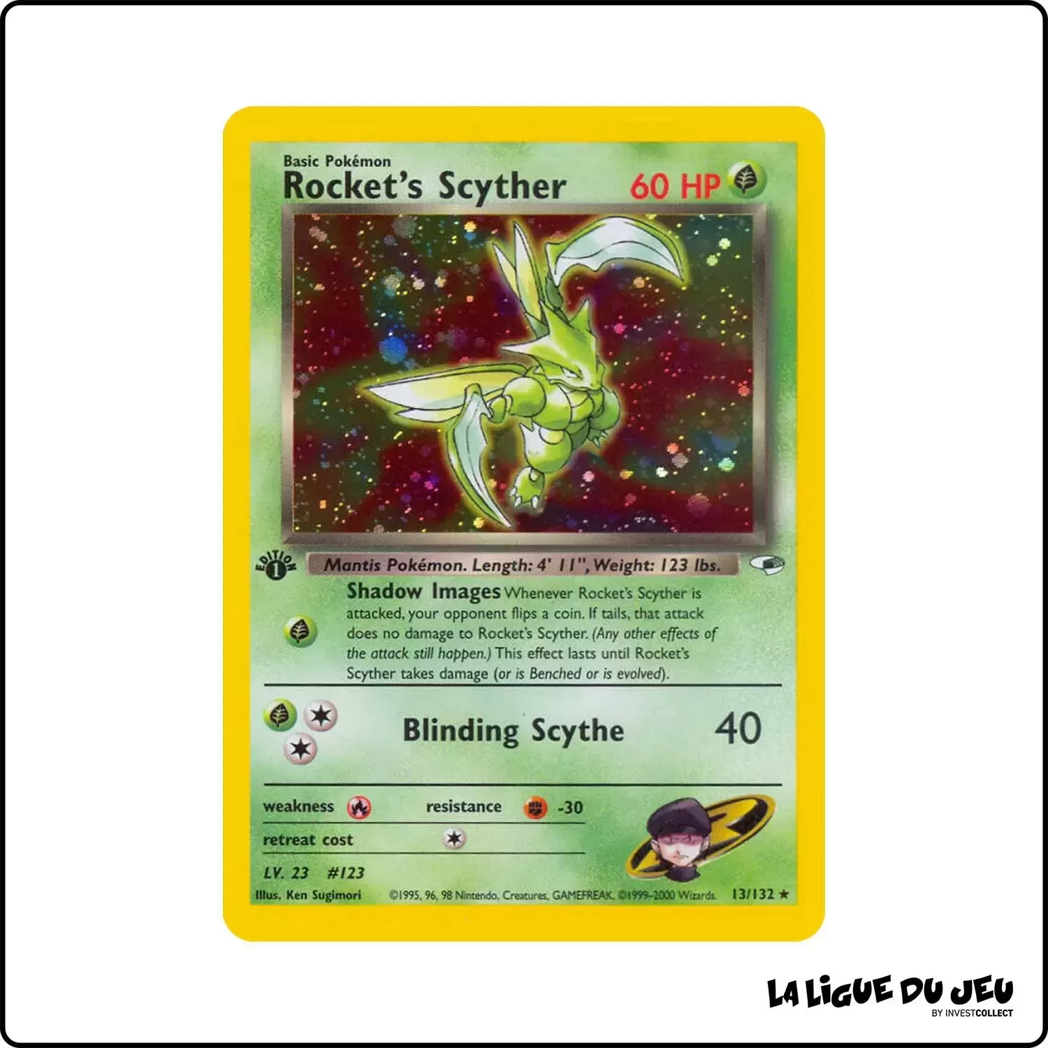 Holo - Pokemon - Gym Heroes - Rocket's Scyther 13/132 Wizards - 1