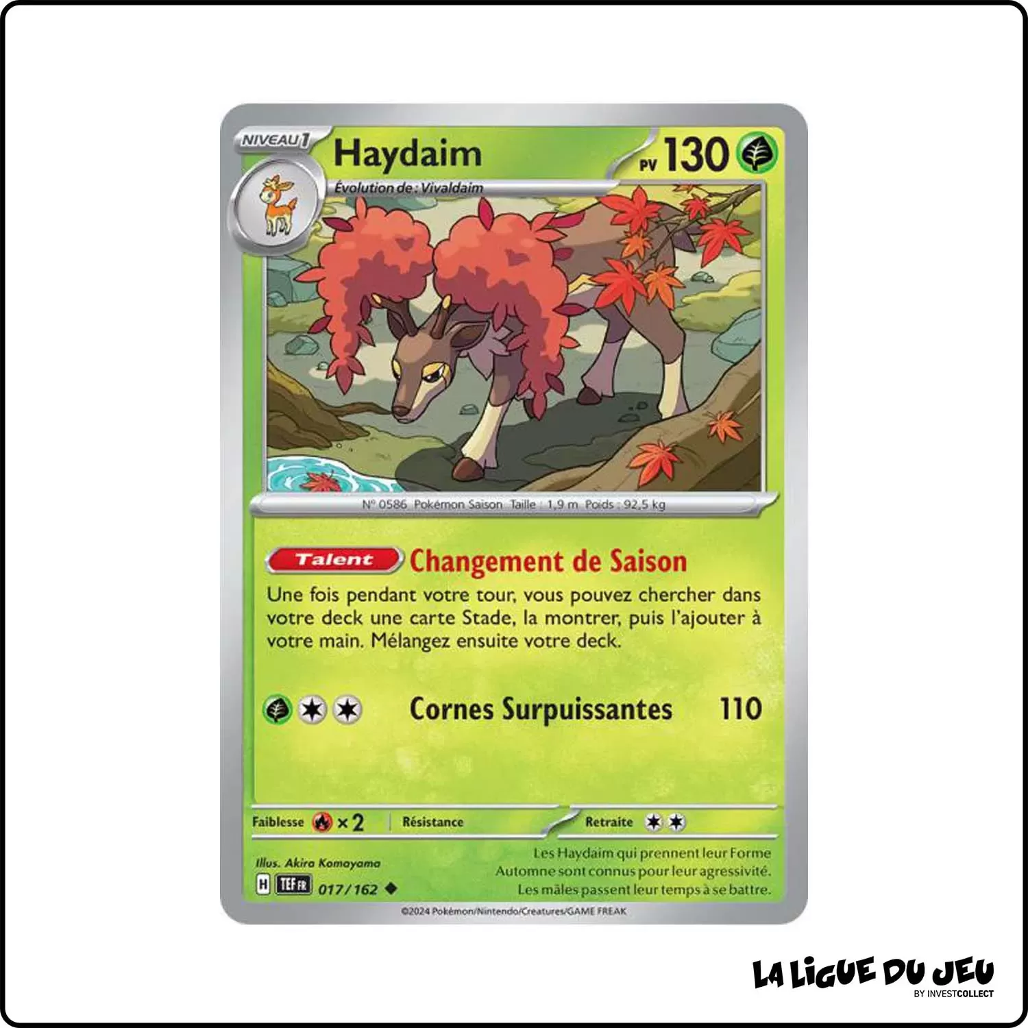 Peu commune - Pokemon - Forces Temporelles - Haydaim 17/162