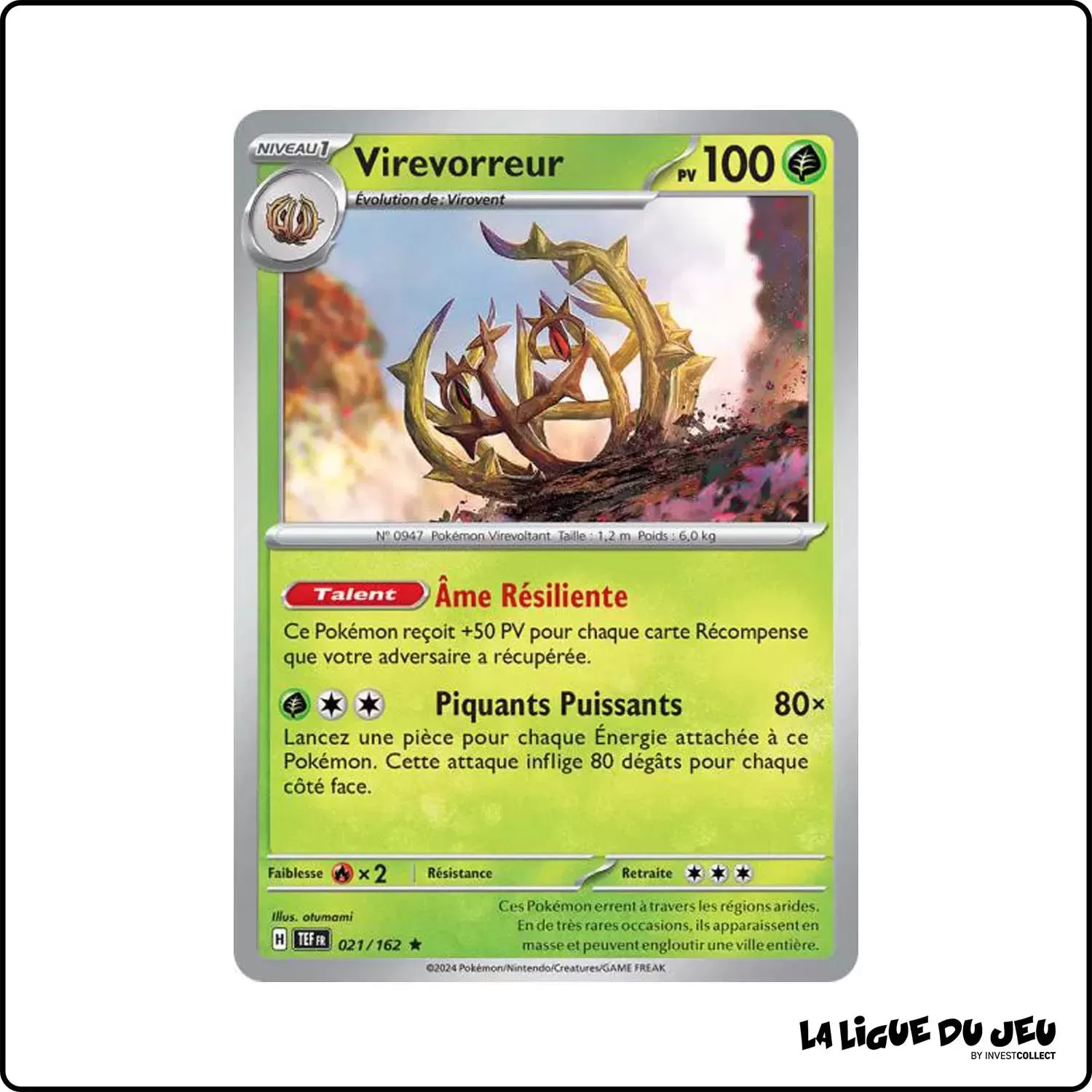 Rare - Pokemon - Forces Temporelles - Virevorreur 21/162