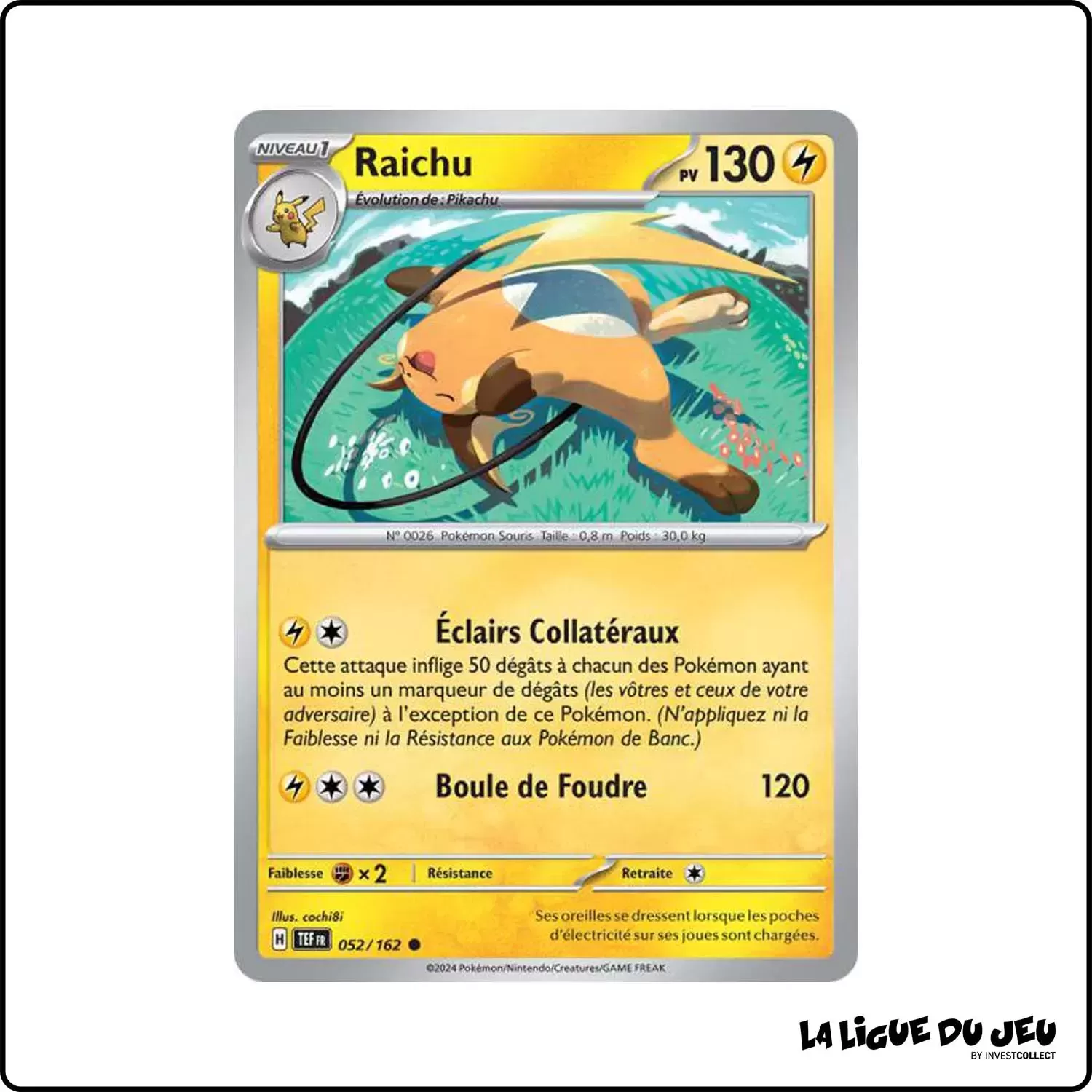 Commune - Pokemon - Forces Temporelles - Raichu 52/162