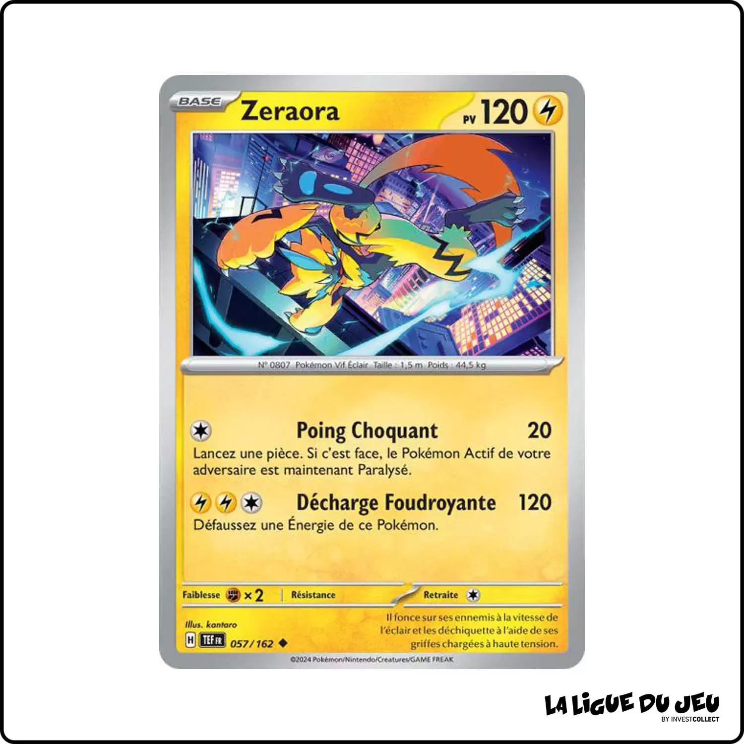 Peu commune - Pokemon - Forces Temporelles - Zeraora 57/162