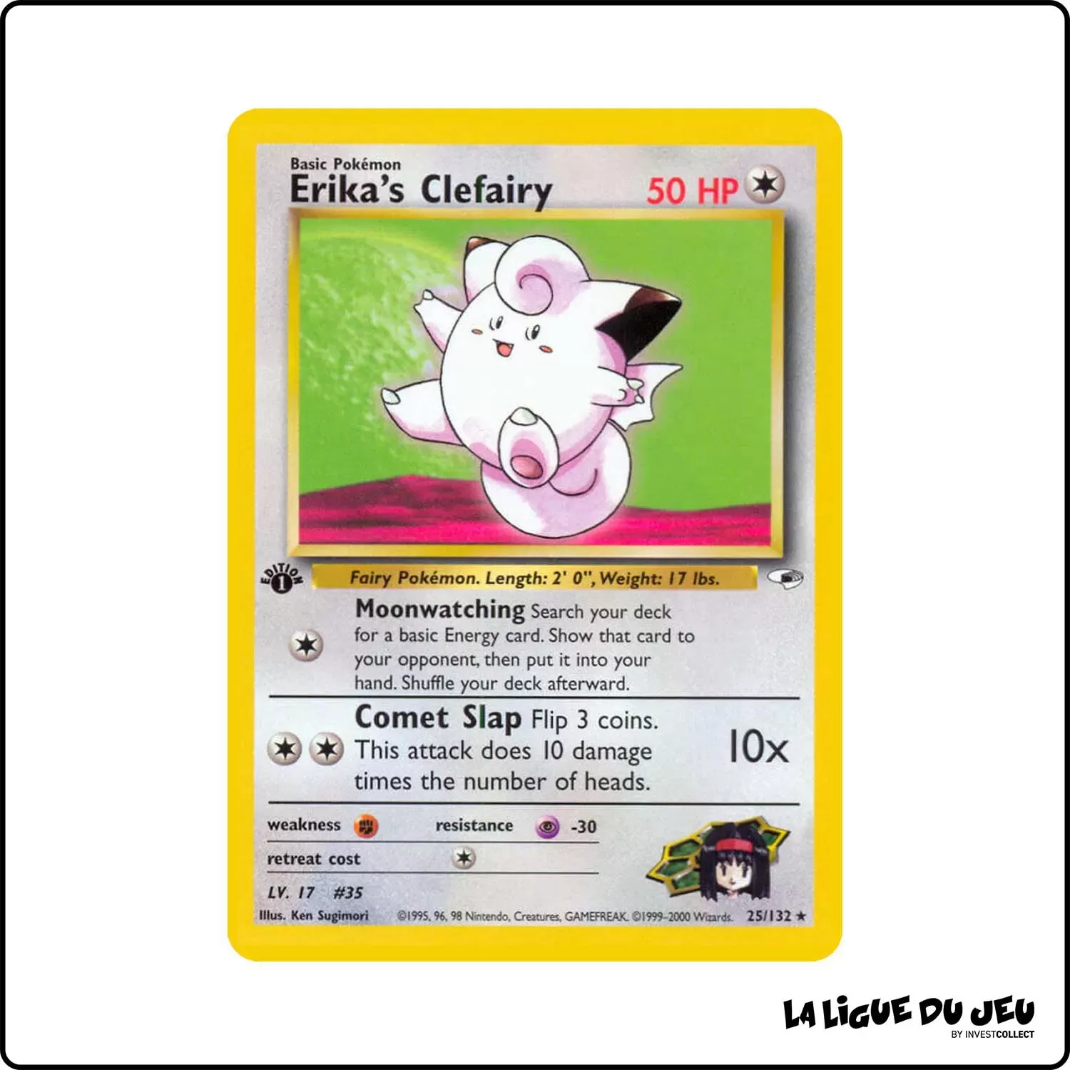 Rare - Pokemon - Gym Heroes - Erika's Clefairy 25/132 Wizards - 1