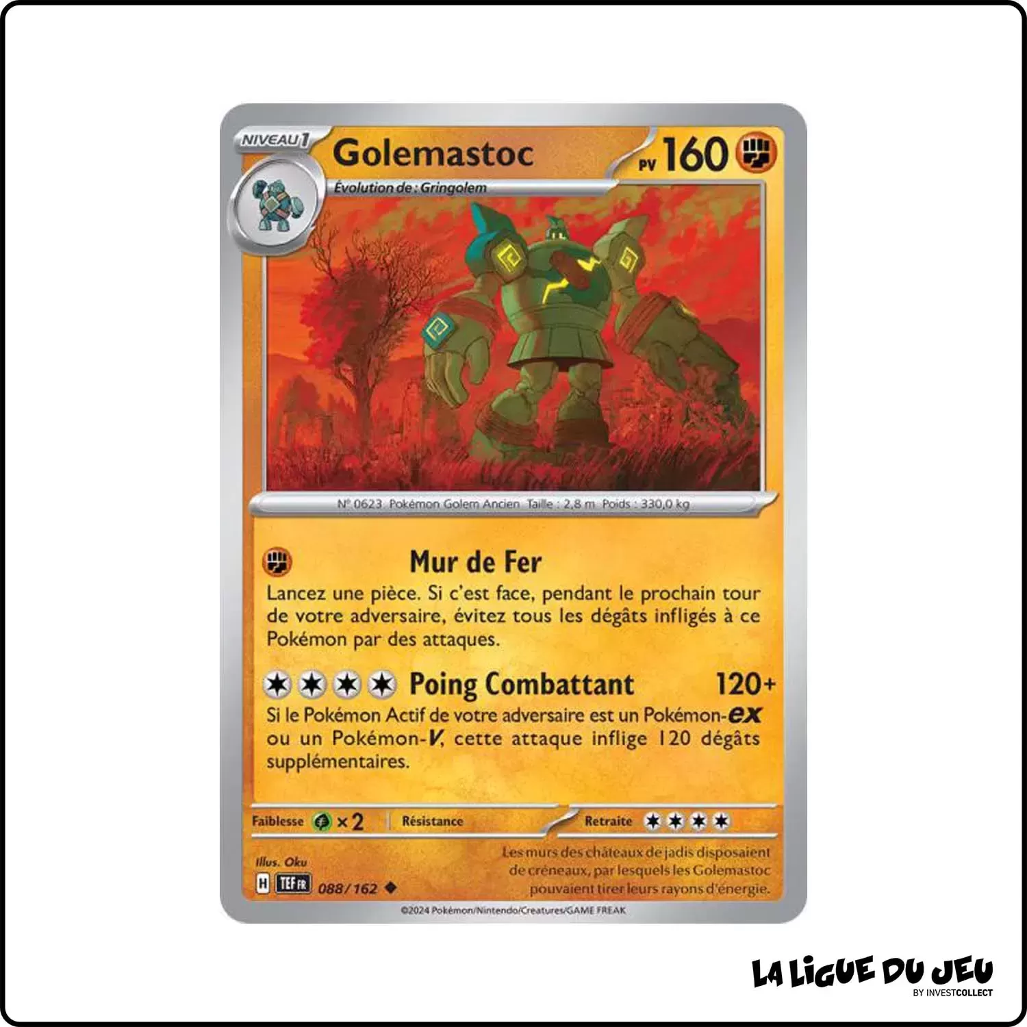 Peu commune - Pokemon - Forces Temporelles - Golemastoc 88/162