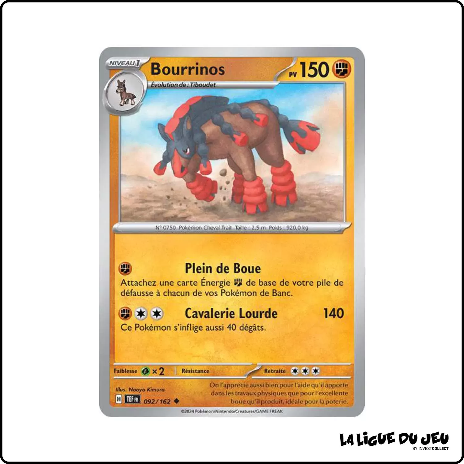 Peu commune - Pokemon - Forces Temporelles - Bourrinos 92/162