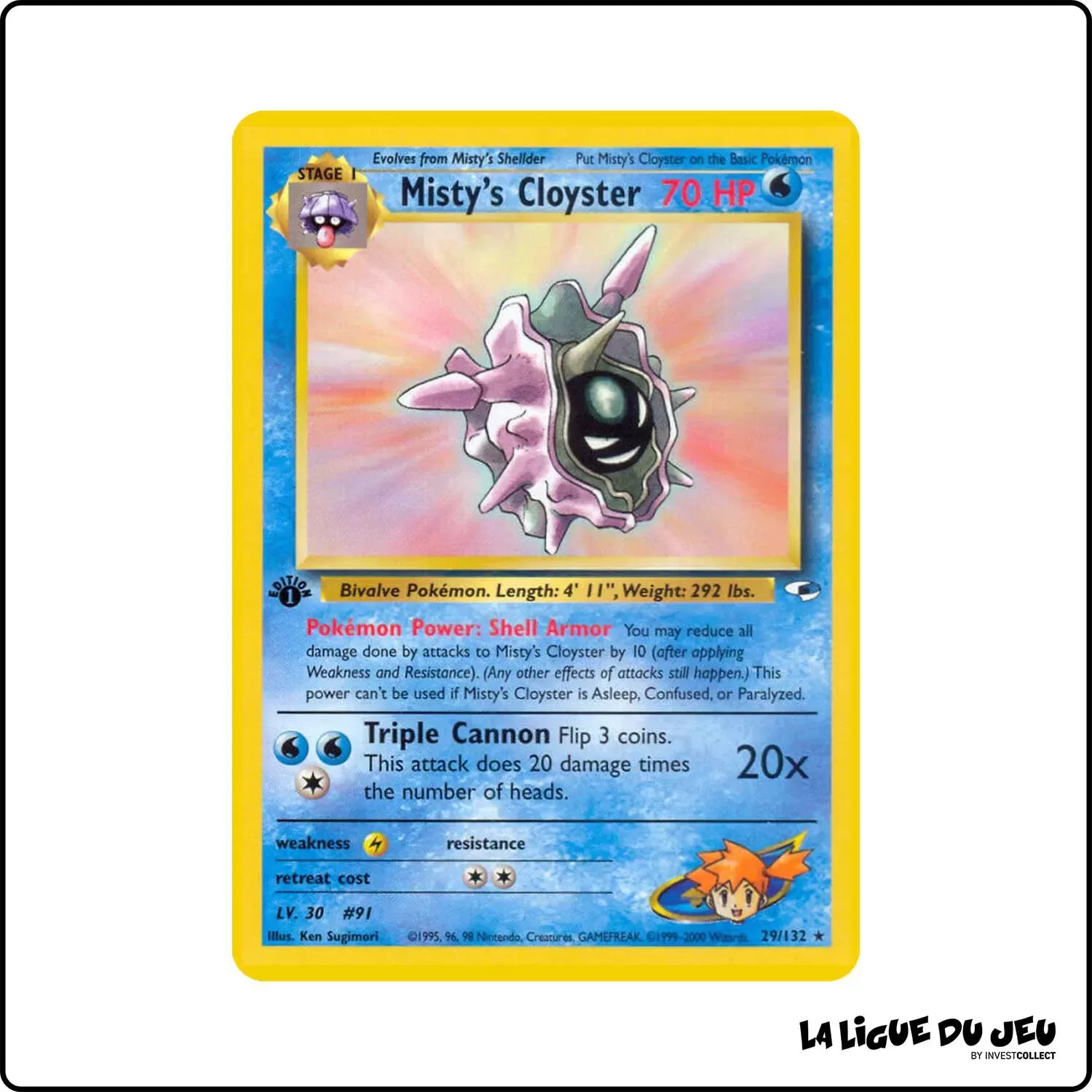 Rare - Pokemon - Gym Heroes - Misty's Cloyster 29/132 Wizards - 1