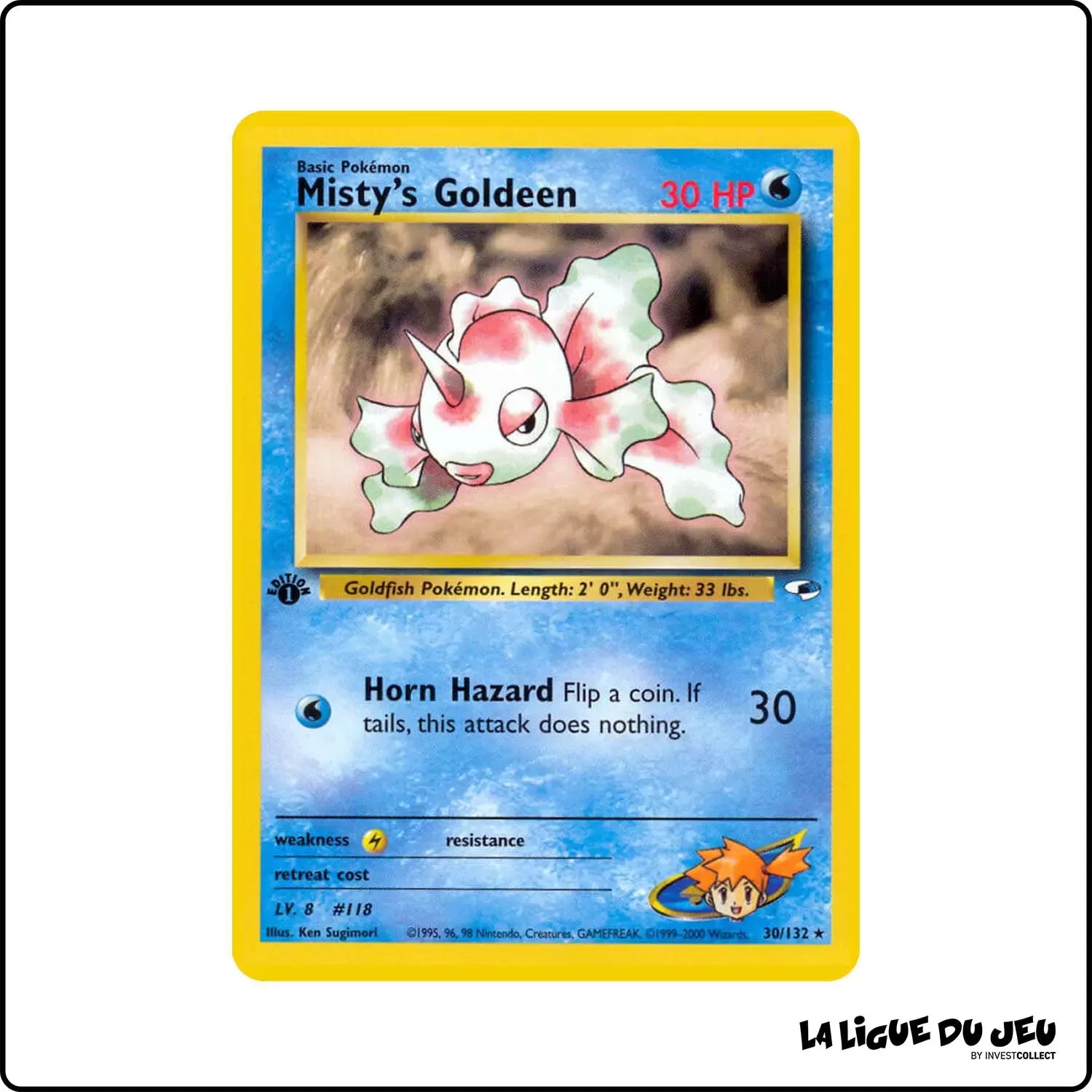 Rare - Pokemon - Gym Heroes - Misty's Goldeen 30/132 Wizards - 1