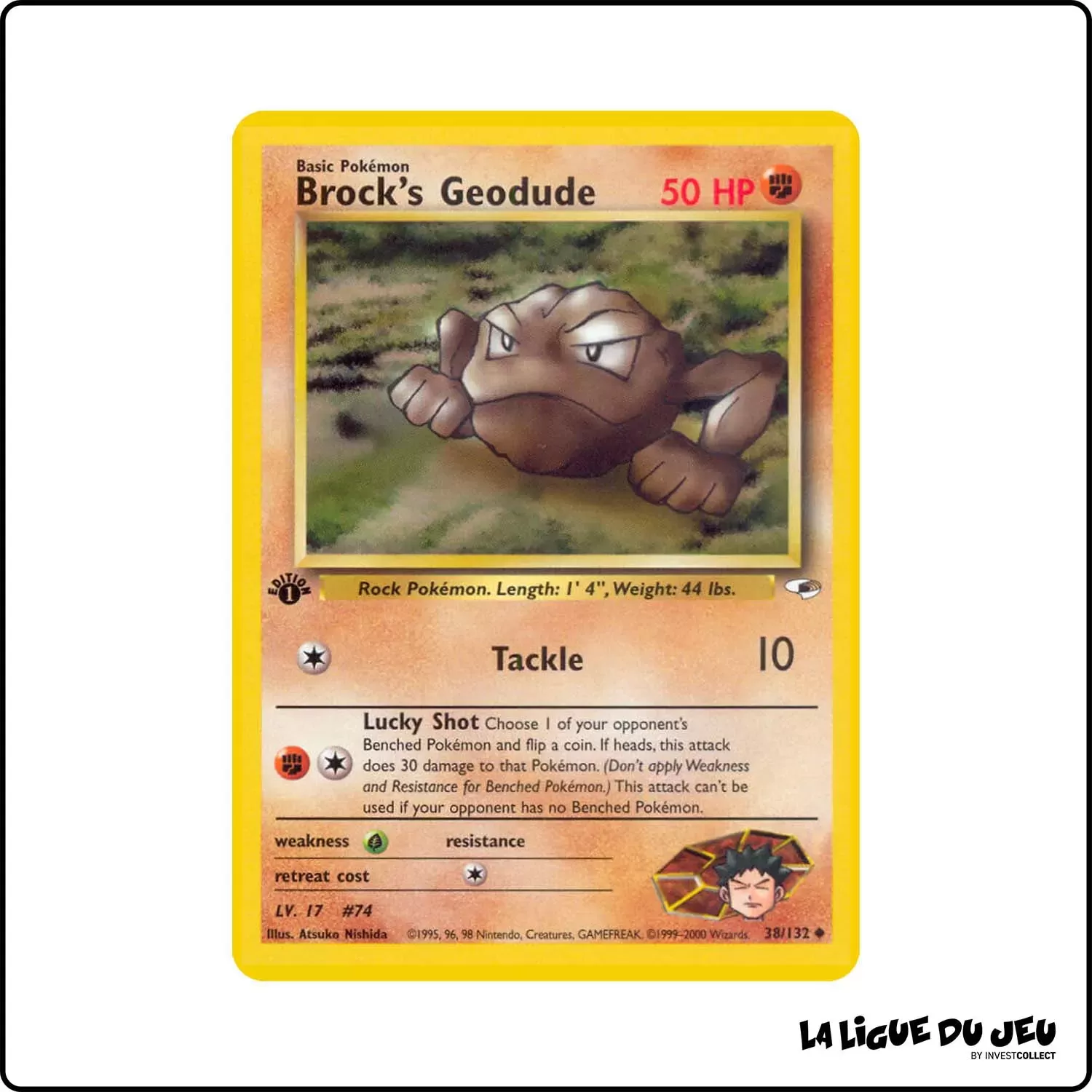 Peu commune - Pokemon - Gym Heroes - Brock's Geodude 38/132 Wizards - 1