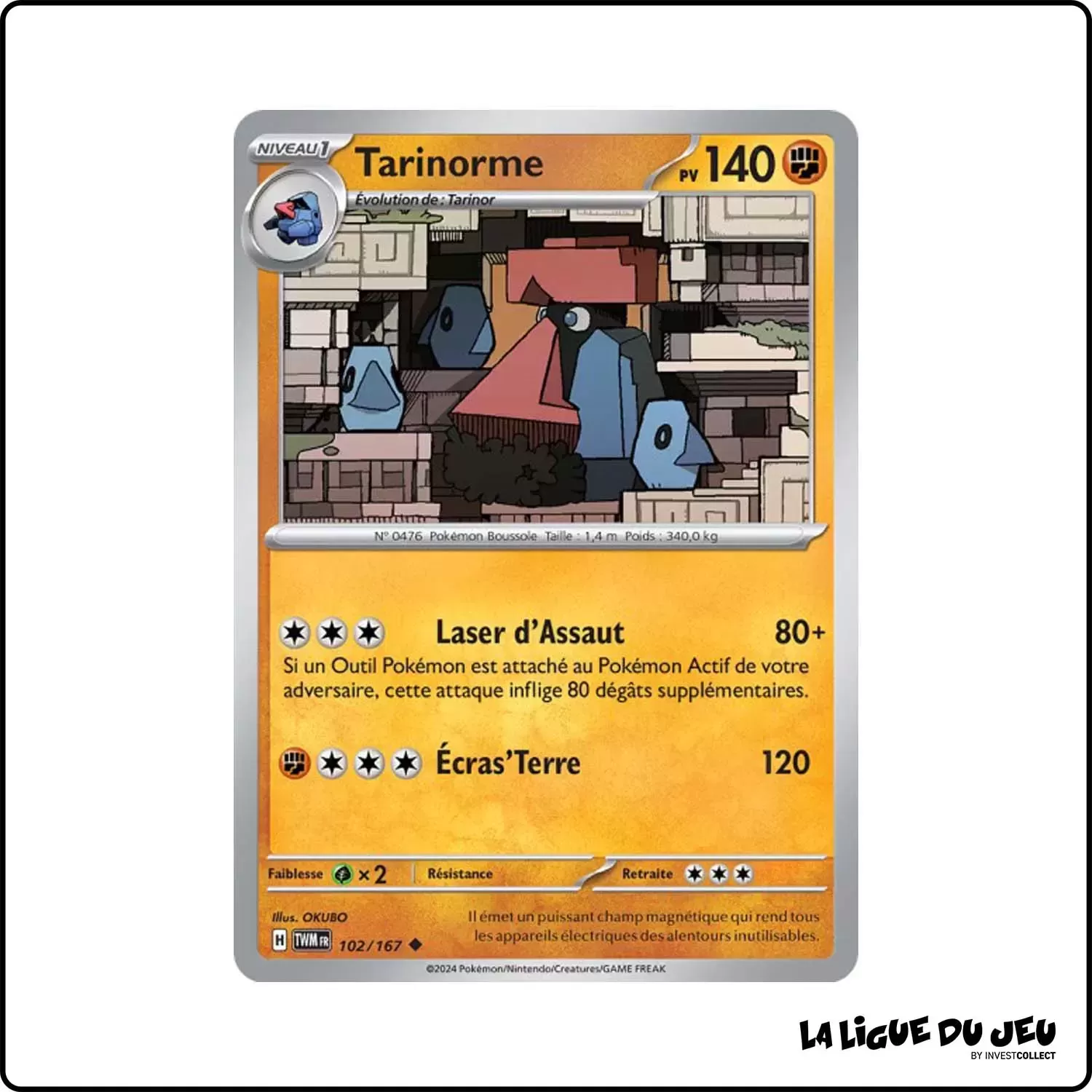 Peu commune - Pokemon - Mascarade Crépusculaire - Tarinorme 102/167