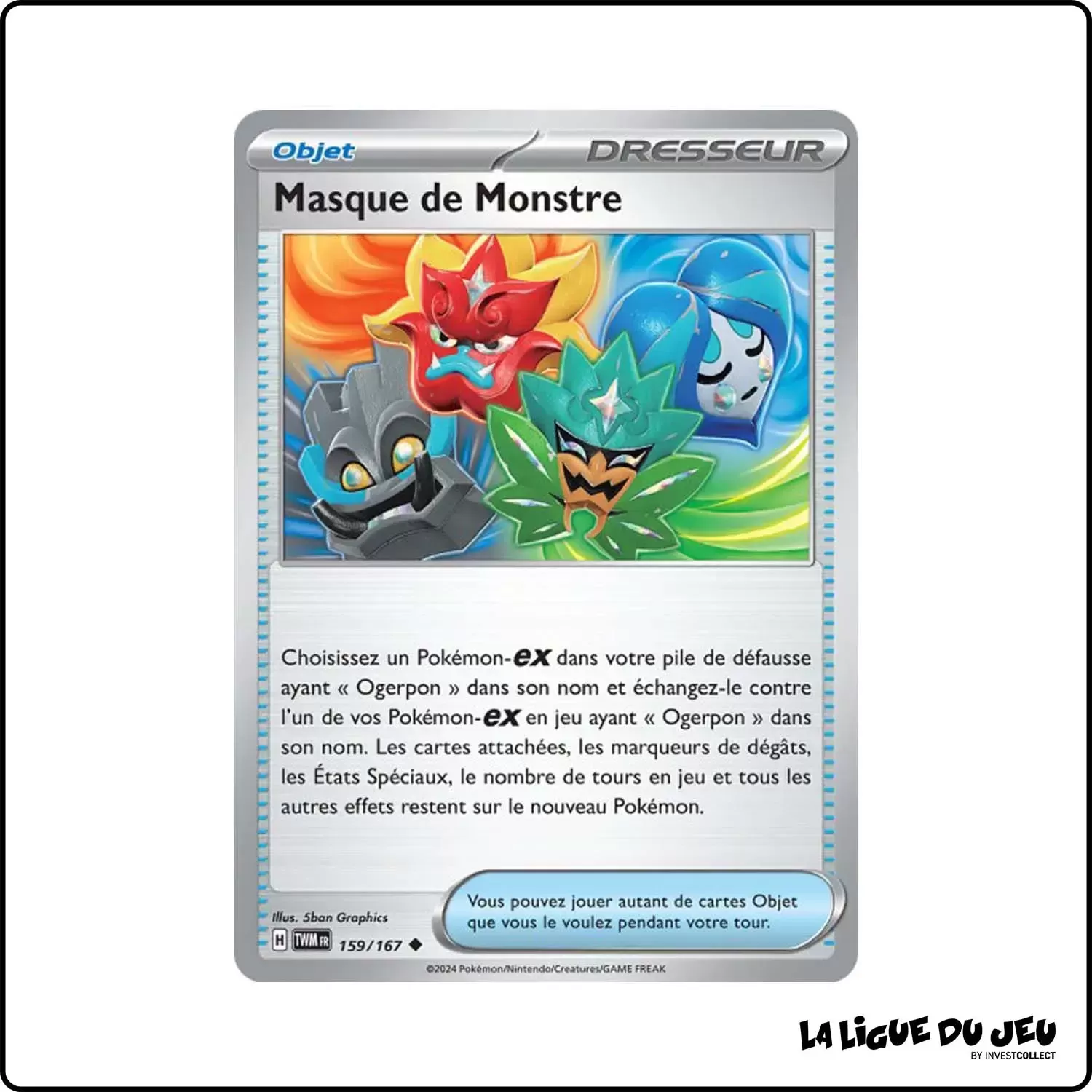 Peu commune - Pokemon - Mascarade Crépusculaire - Masque de Monstre 159/167