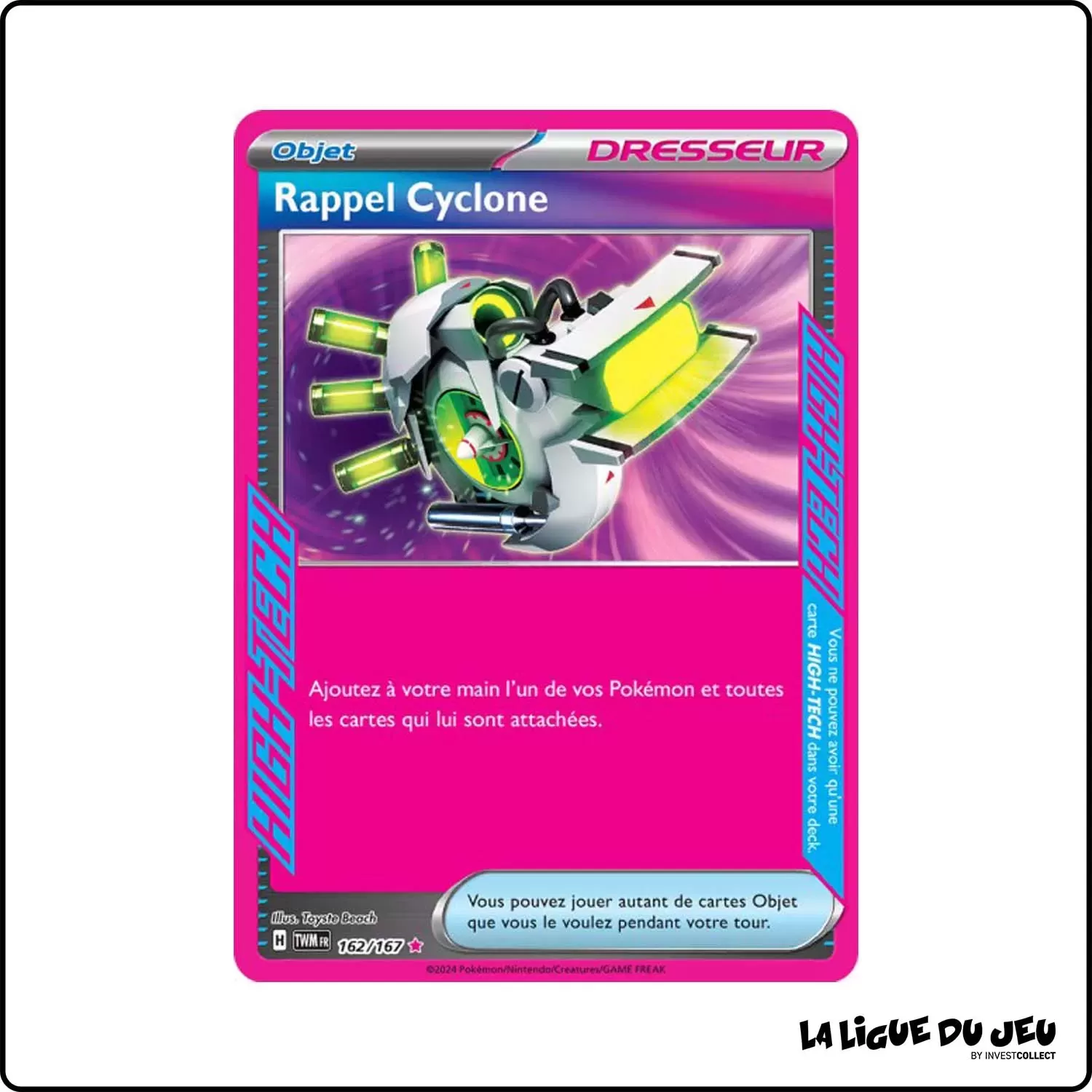 High-Tech - Pokemon - Mascarade Crépusculaire - Rappel Cyclone 162/167 Pokemon Company - 1