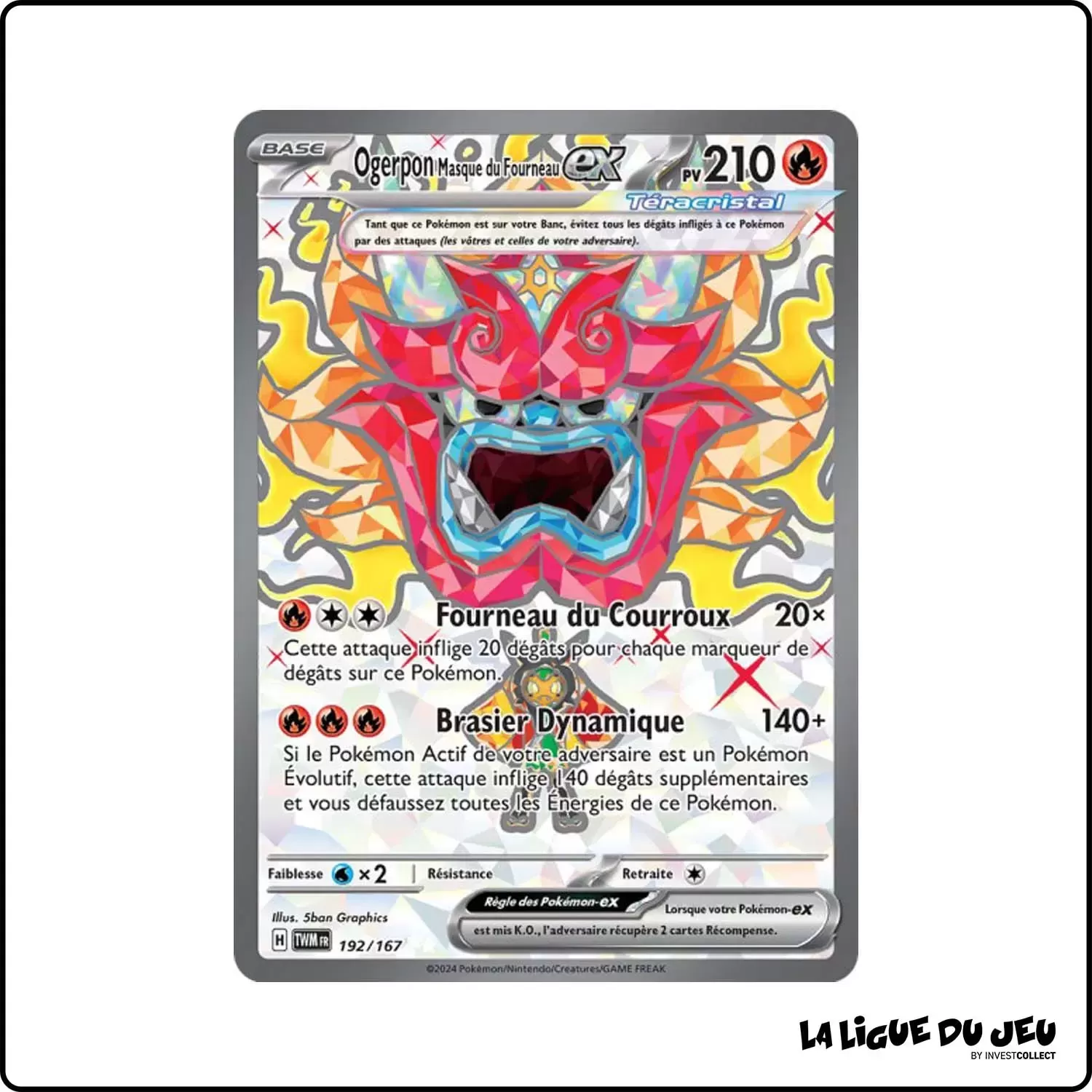 Ultra - Pokemon - Mascarade Crépusculaire - Ogerpon Masque du Fourneau-ex 192/167