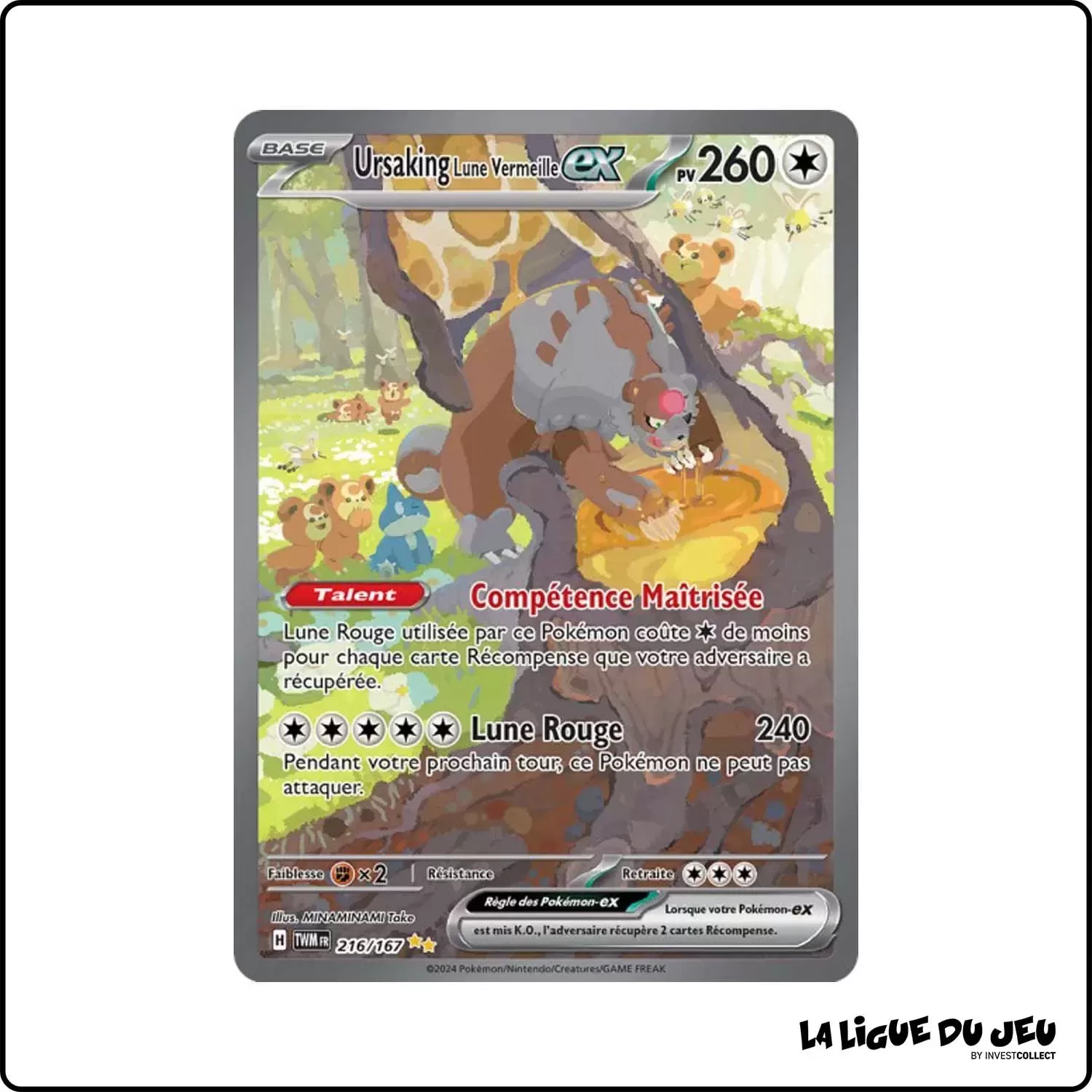 ISR - Pokemon - Mascarade Crépusculaire - Ursaking Lune Vermeille-ex 216/167