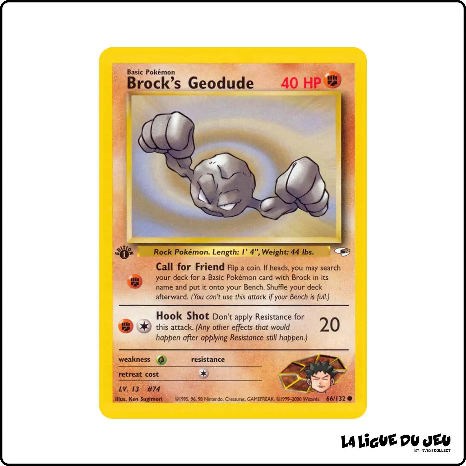 Commune - Pokemon - Gym Heroes - Brock's Geodude 66/132 Wizards - 1