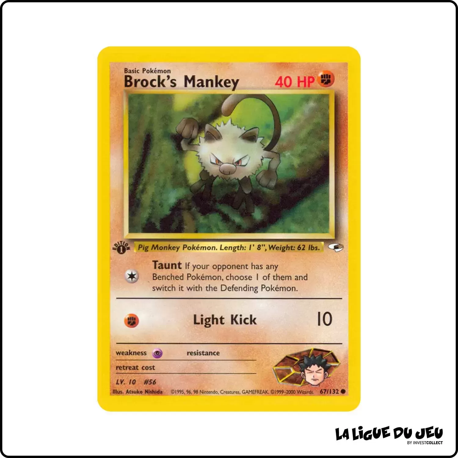 Commune - Pokemon - Gym Heroes - Brock's Mankey 67/132 Wizards - 1