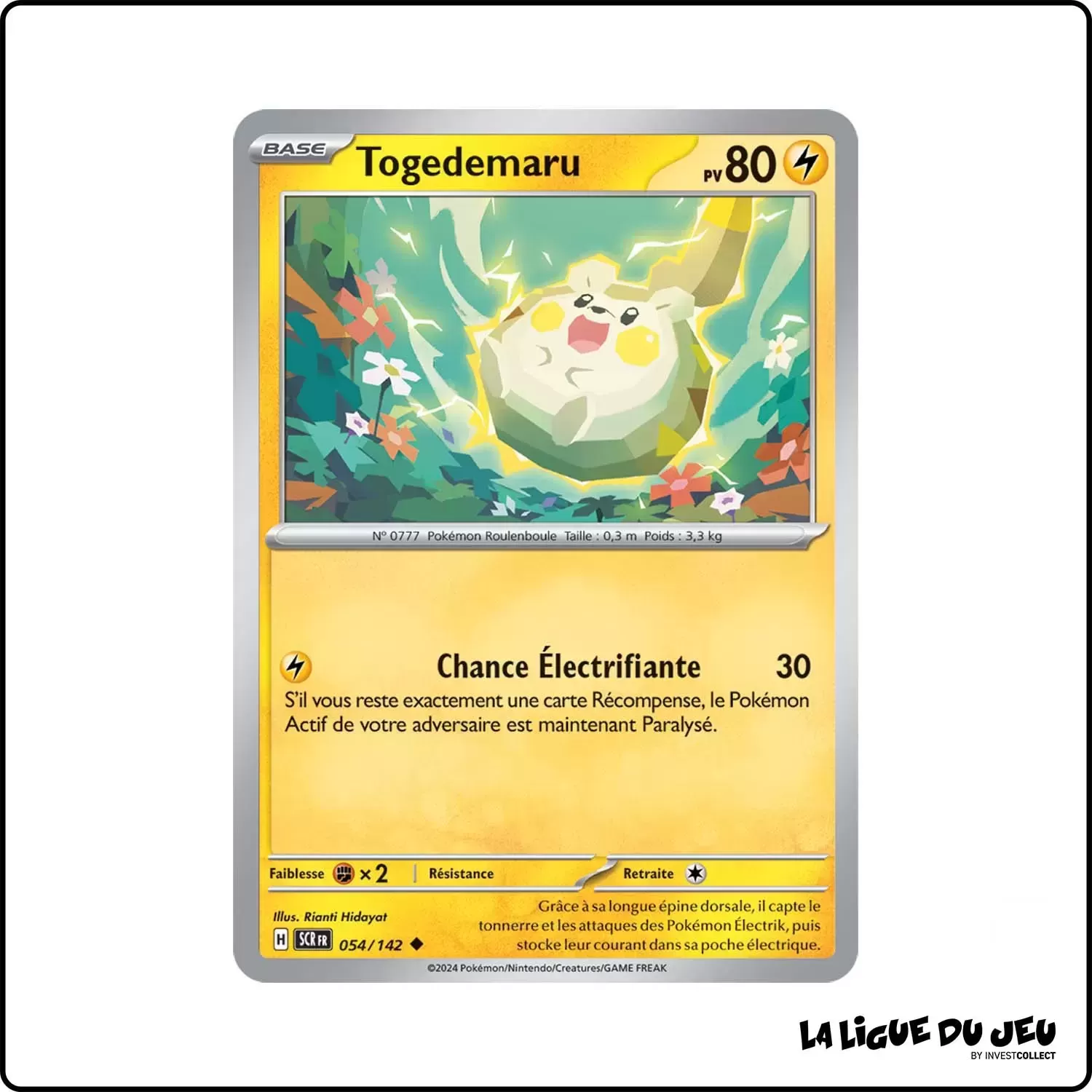 Peu commune - Pokemon - Couronne Stellaire - Togedemaru 54/142