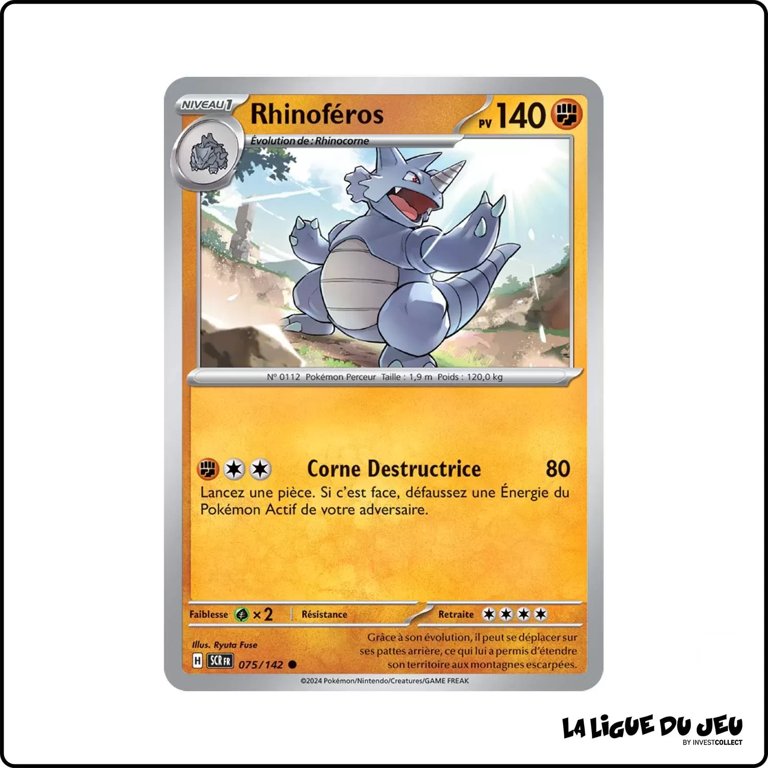 Commune - Pokemon - Couronne Stellaire - Rhinoféros 75/142