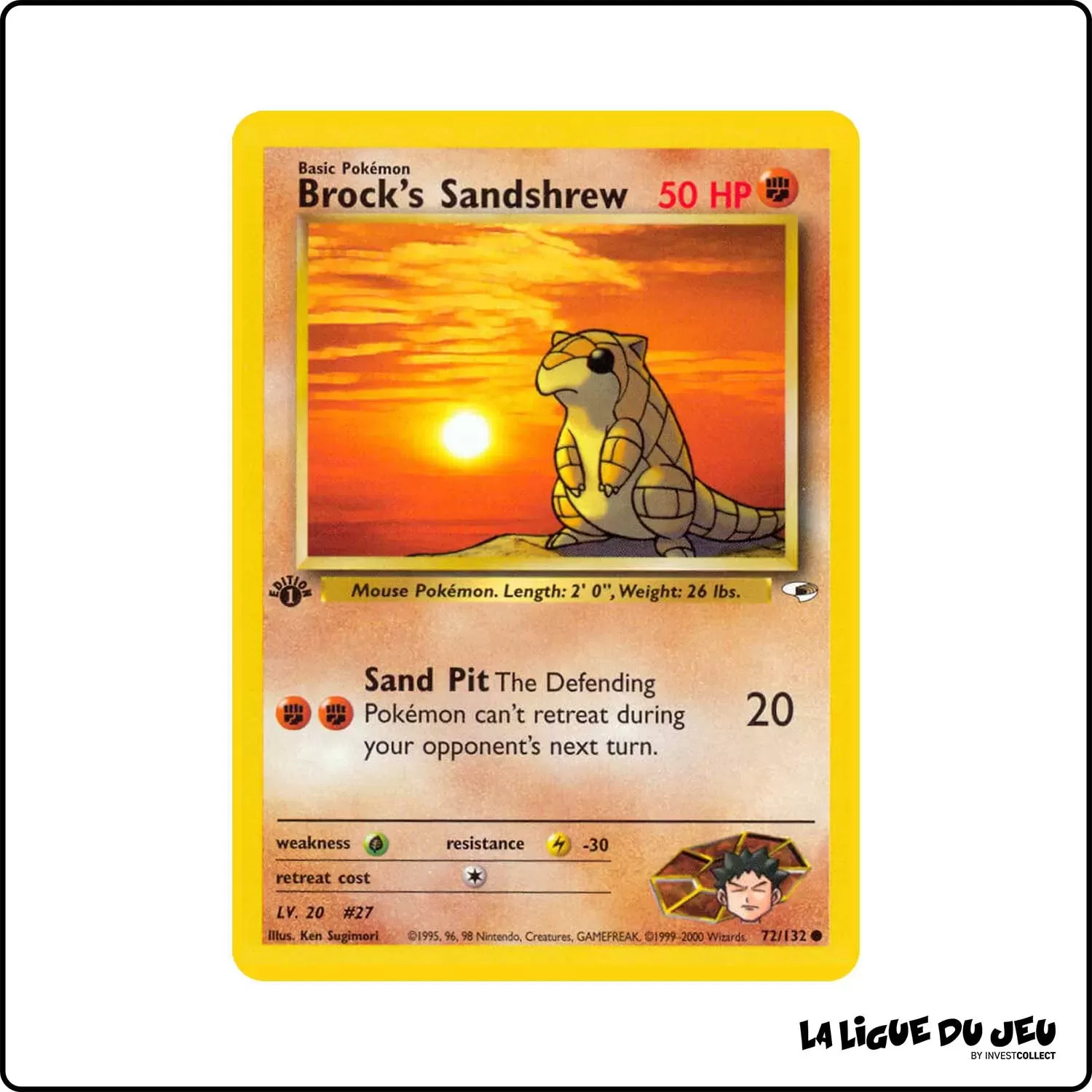 Commune - Pokemon - Gym Heroes - Brock's Sandshrew 72/132 Wizards - 1