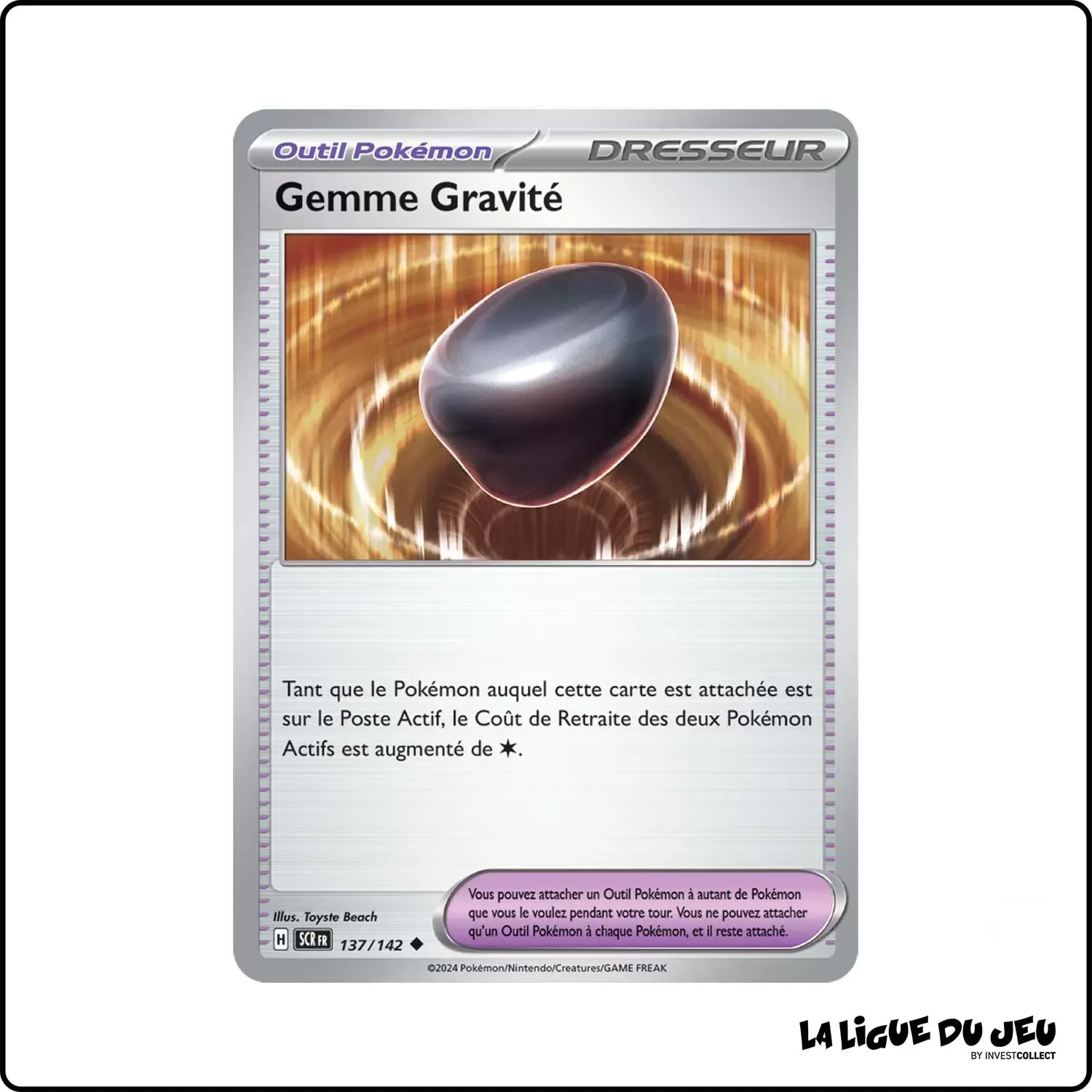 Peu commune - Pokemon - Couronne Stellaire - Gemme Gravité 137/142