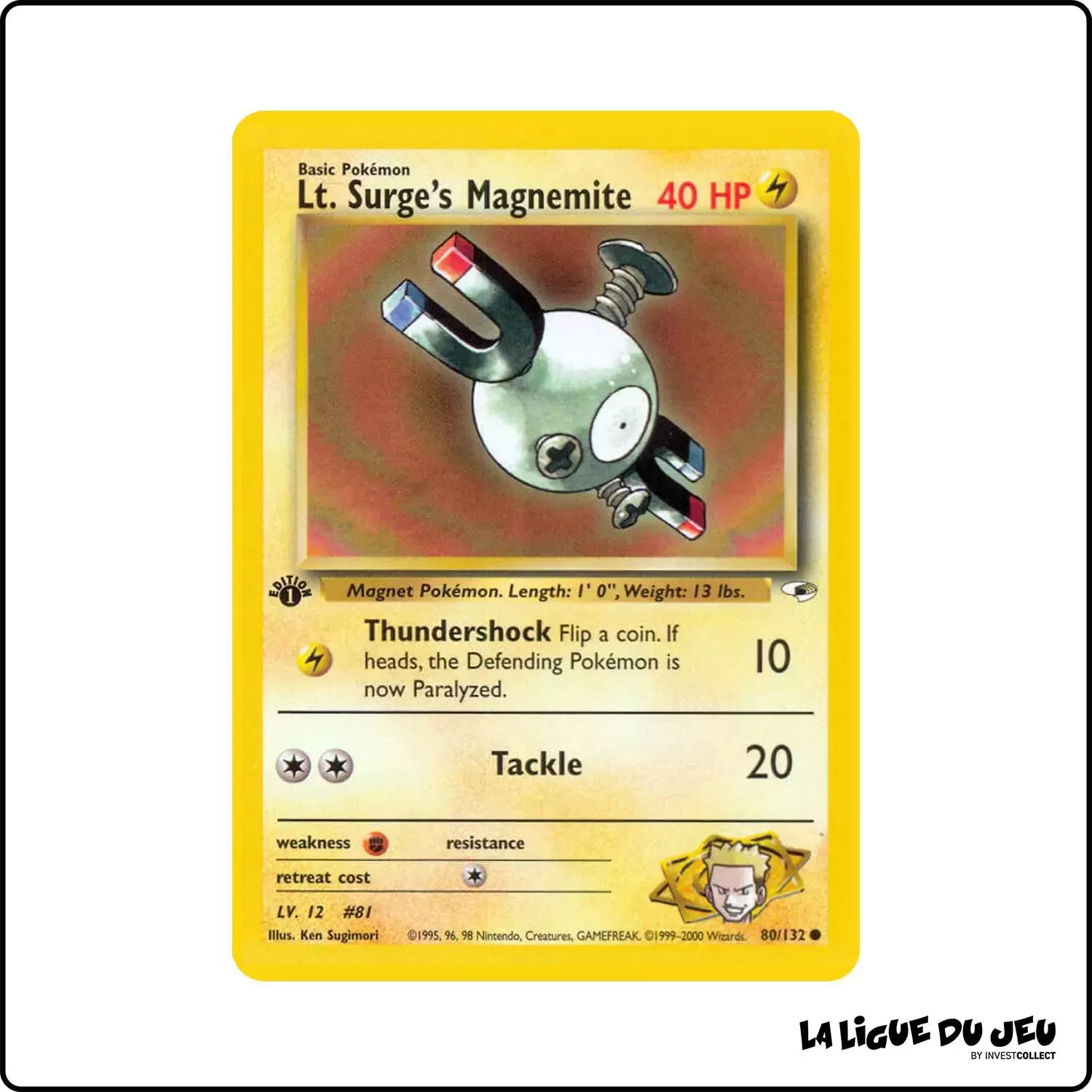 Commune - Pokemon - Gym Heroes - Lt. Surge's Magnemite 80/132 Wizards - 1