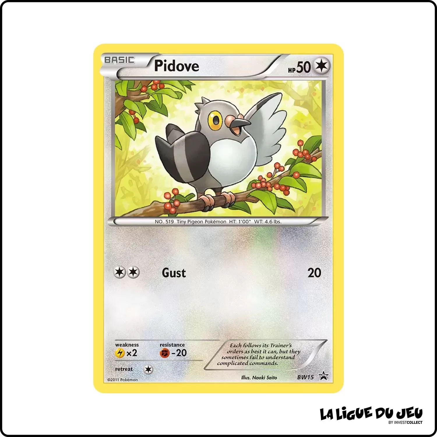 Promo - Pokemon - Noir et Blanc Promo - Poichigeon BW15