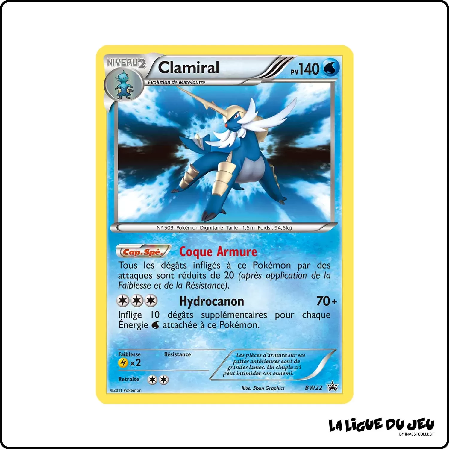 Promo - Pokemon - Noir et Blanc Promo - Clamiral BW22