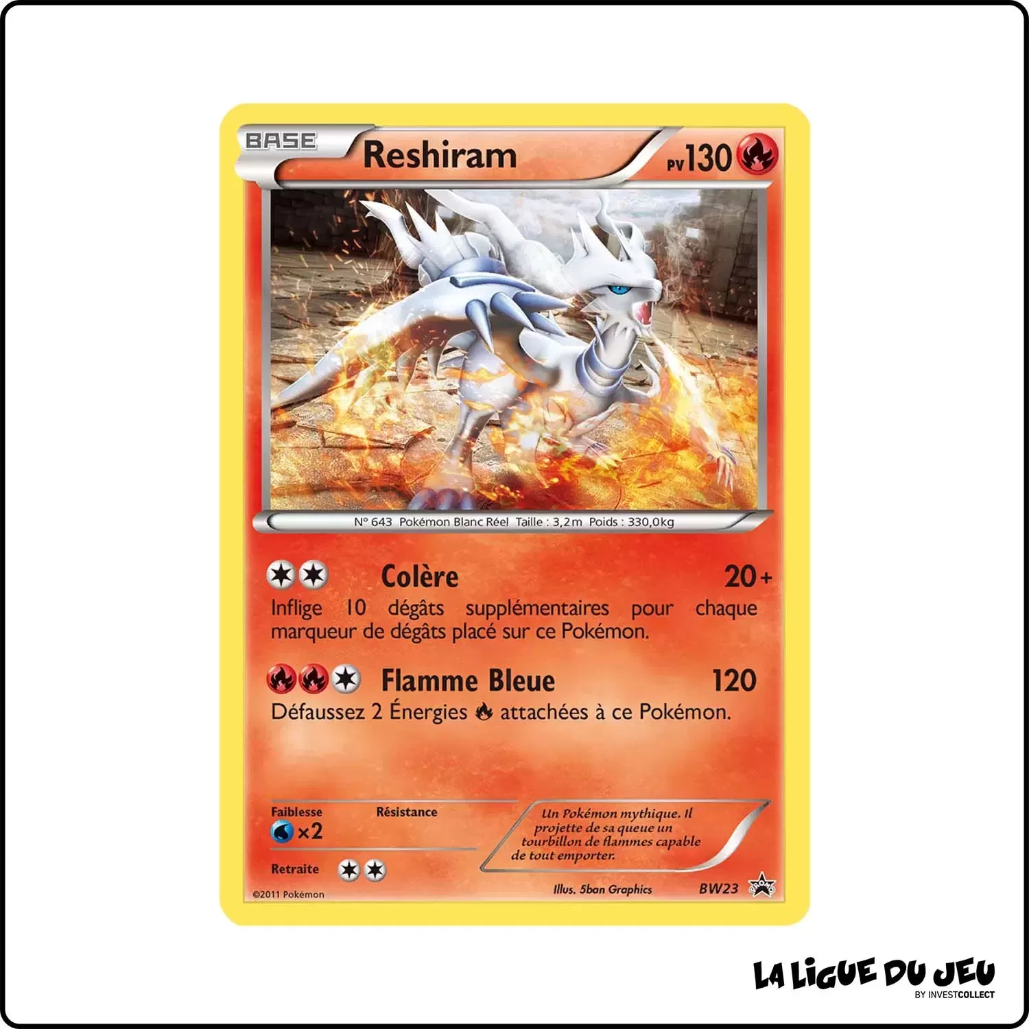 Promo - Pokemon - Noir et Blanc Promo - Reshiram BW23