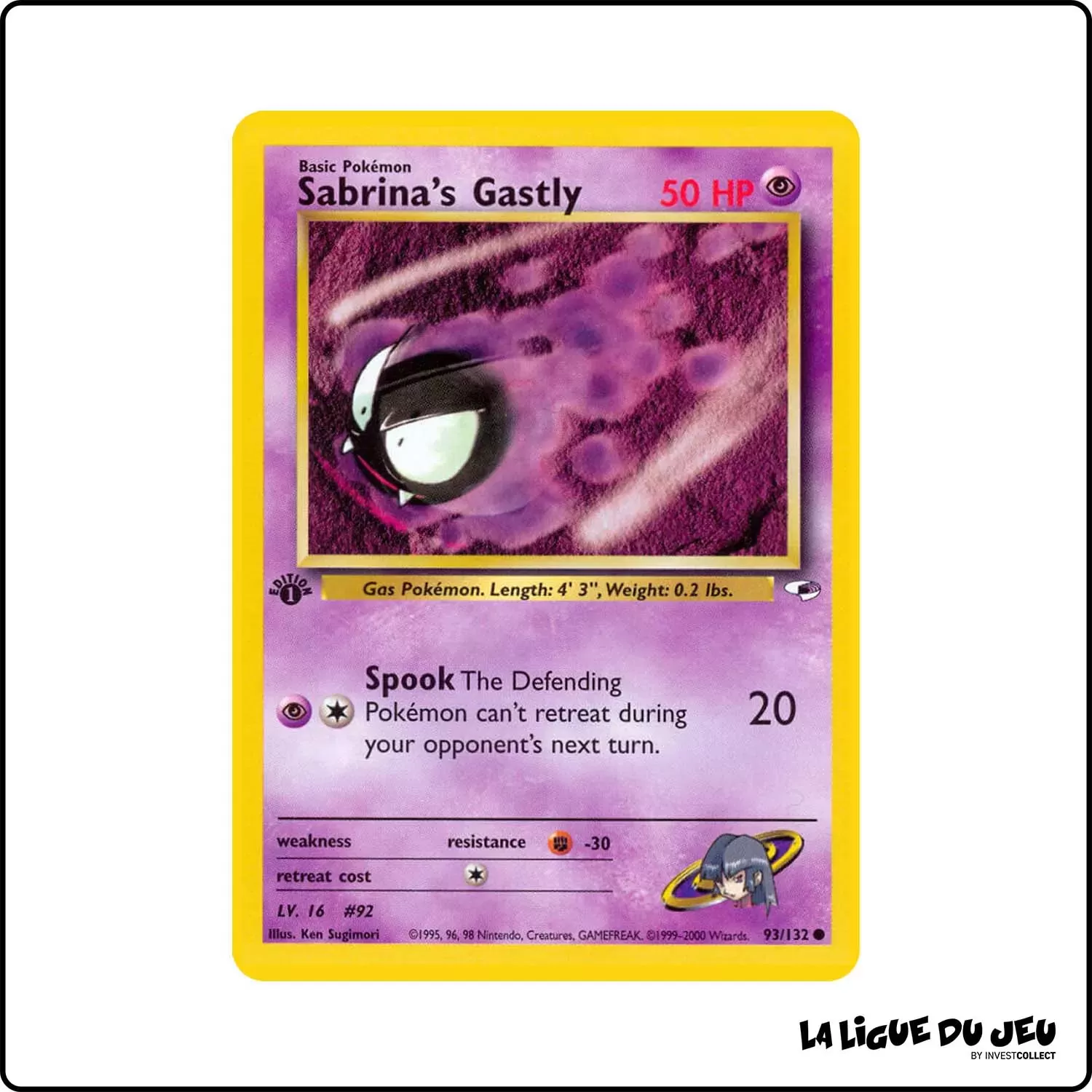 Commune - Pokemon - Gym Heroes - Sabrina's Gastly 93/132 Wizards - 1