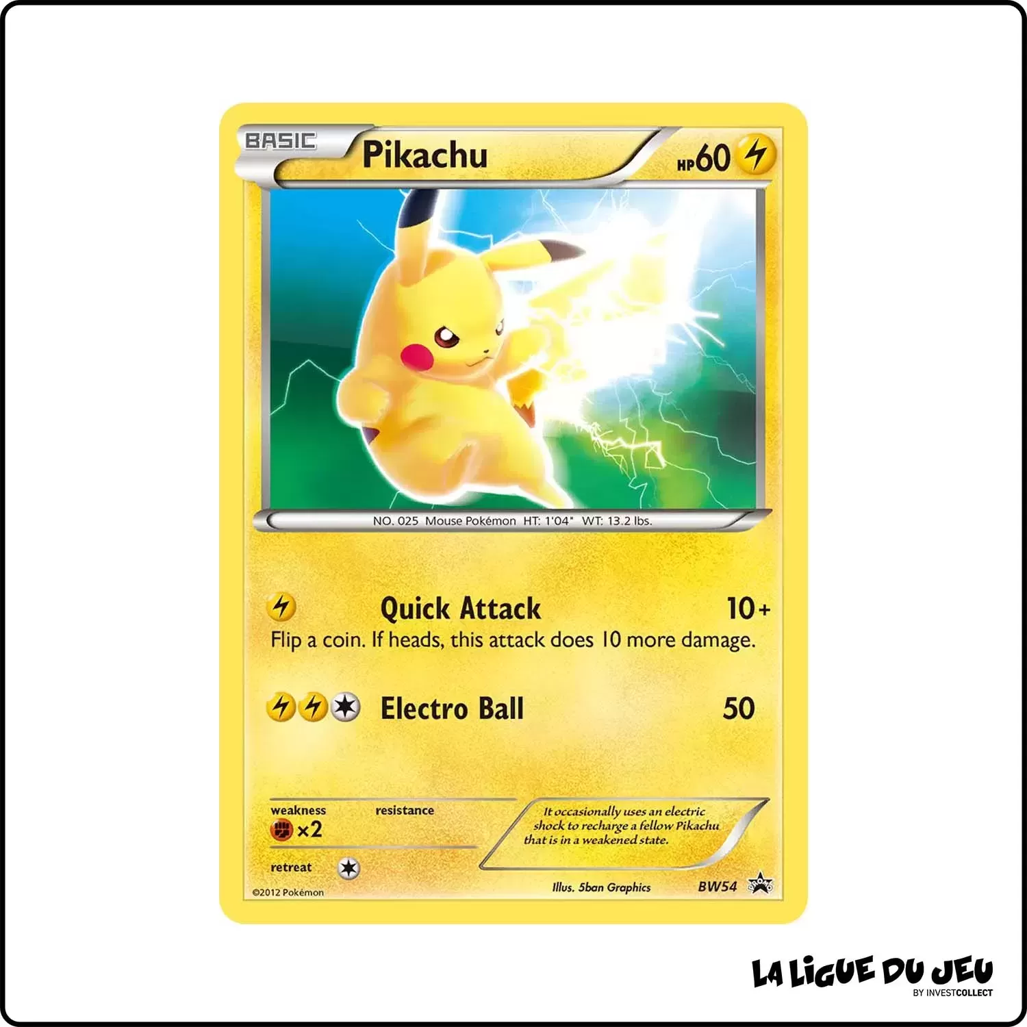 Promo - Pokemon - Noir et Blanc Promo - Pikachu BW54