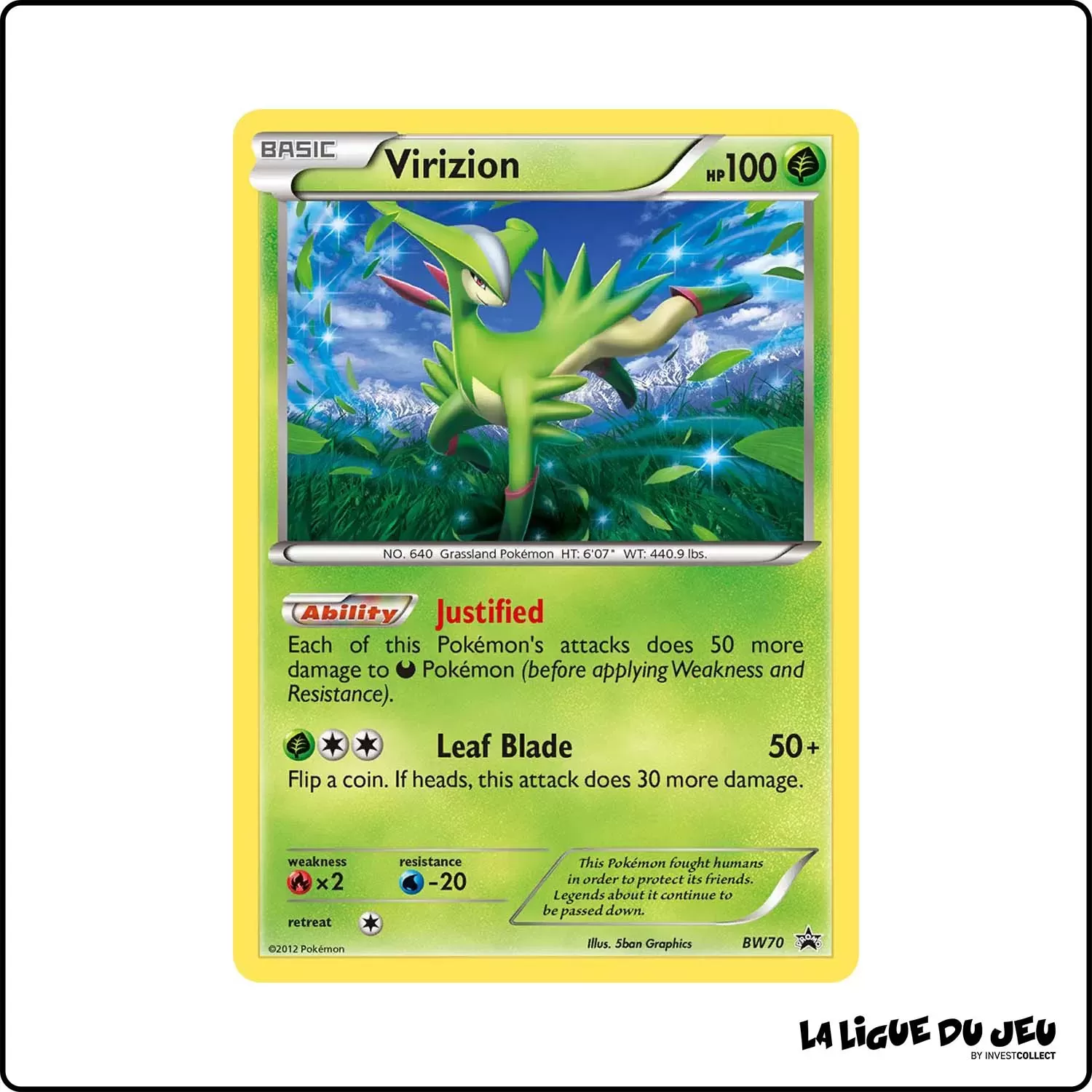 Promo - Pokemon - Noir et Blanc Promo - Virizion BW70