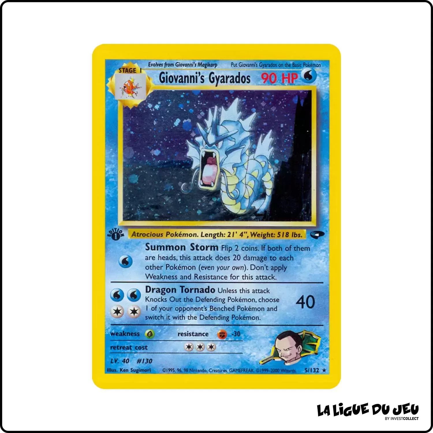 Holo - Pokemon - Gym Challenge - Giovanni's Gyarados 5/132 Wizards - 1